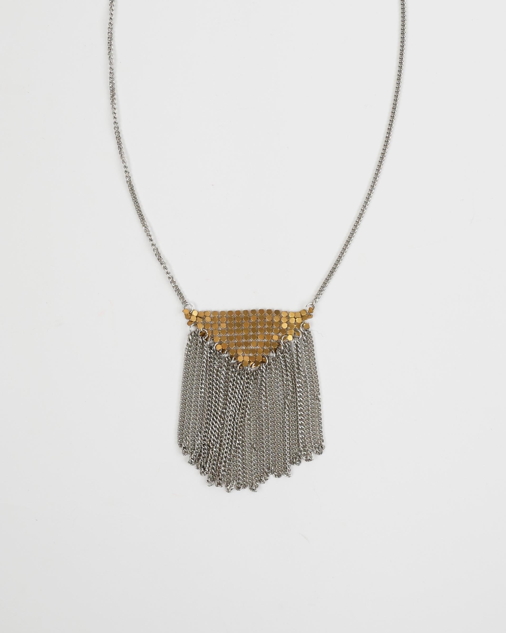 Collar Malla Cadenas Plata