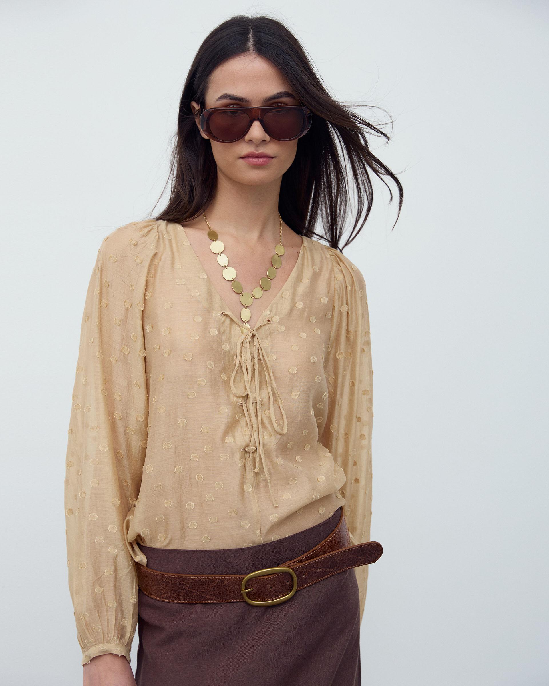Blusa Topos Lazada Crudo