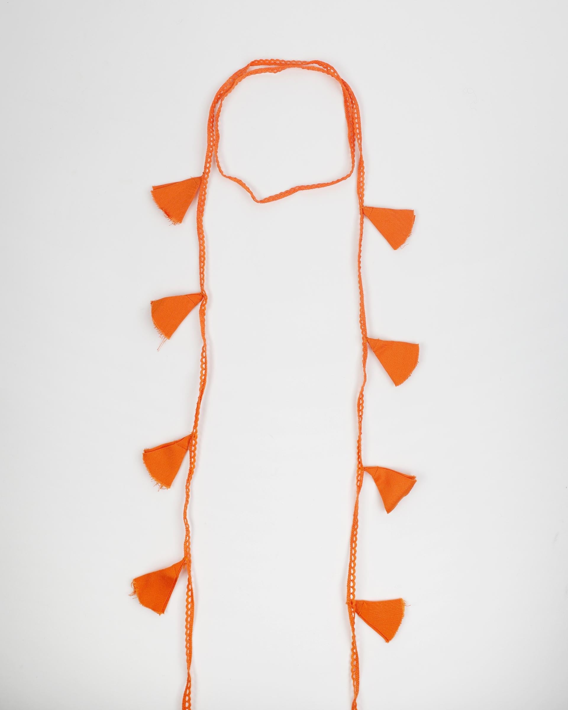 Collar Puntilla Flores Naranja
