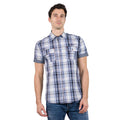 Camisa Hombre Manga Corta Cuadros Popelín Charreteras – Koroshi 2011CC50