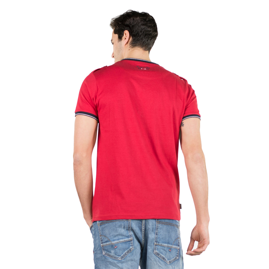 Camiseta Cuello Pico Hombre Algodón Estampada – Koroshi 2011MC04