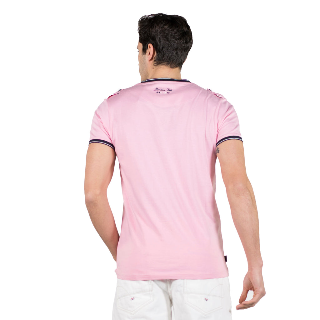 Camiseta Cuello Pico Hombre Algodón Estampada – Koroshi 2011MC04