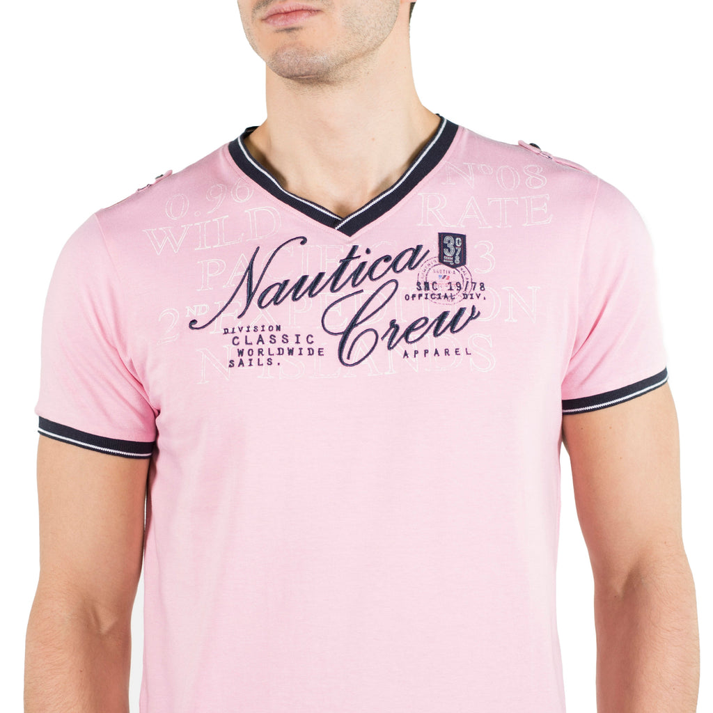 Camiseta Cuello Pico Hombre Algodón Estampada – Koroshi 2011MC04