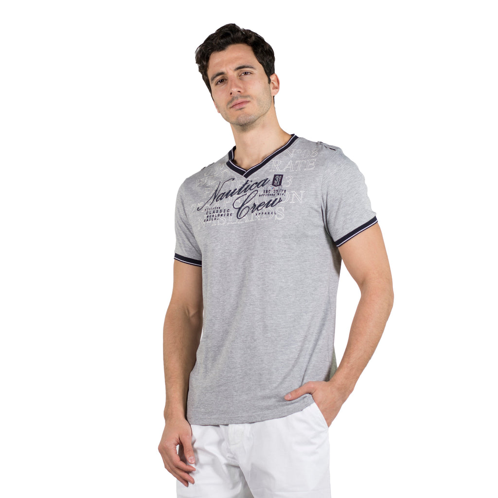 Camiseta Cuello Pico Hombre Algodón Estampada – Koroshi 2011MC04