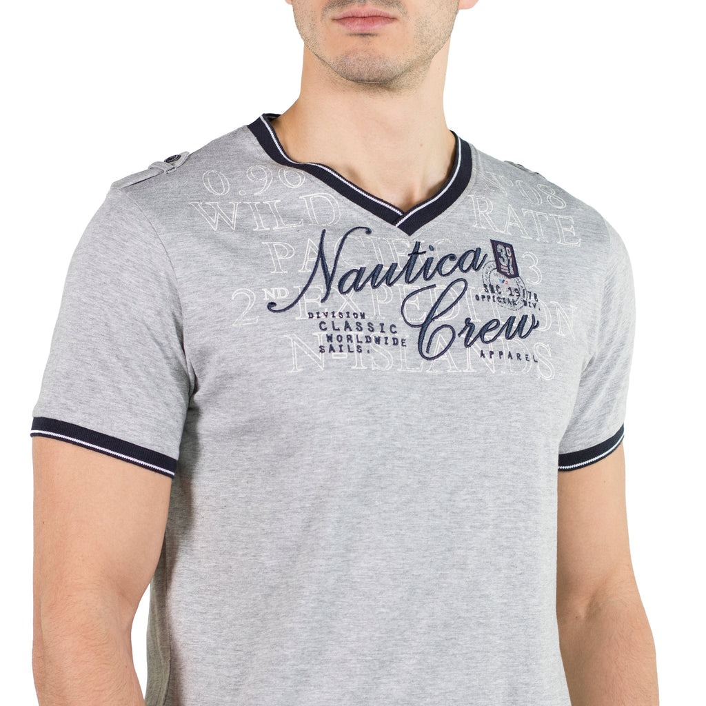 Camiseta Cuello Pico Hombre Algodón Estampada – Koroshi 2011MC04