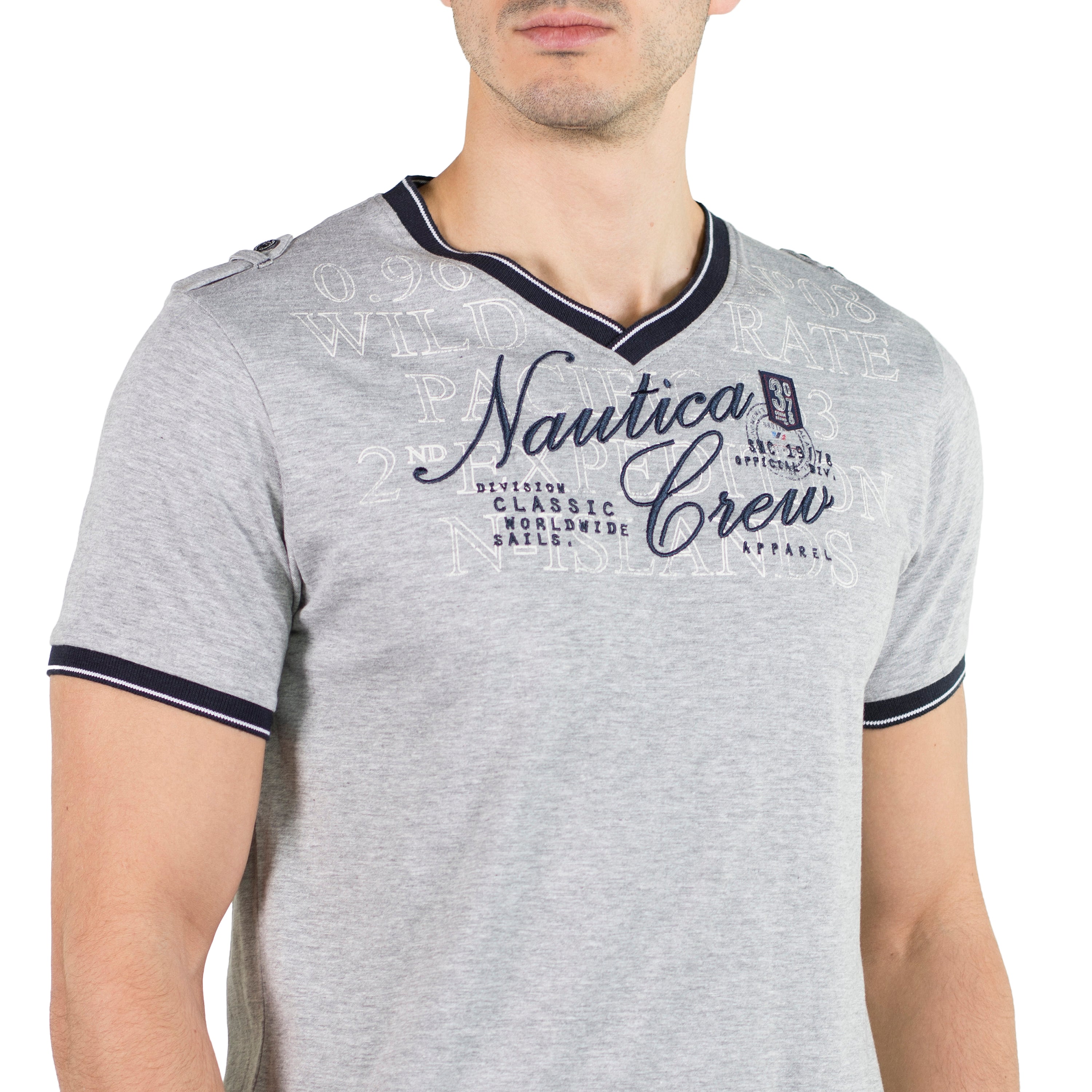 Camiseta Cuello Pico Hombre Algodón Estampada – Koroshi 2011MC04