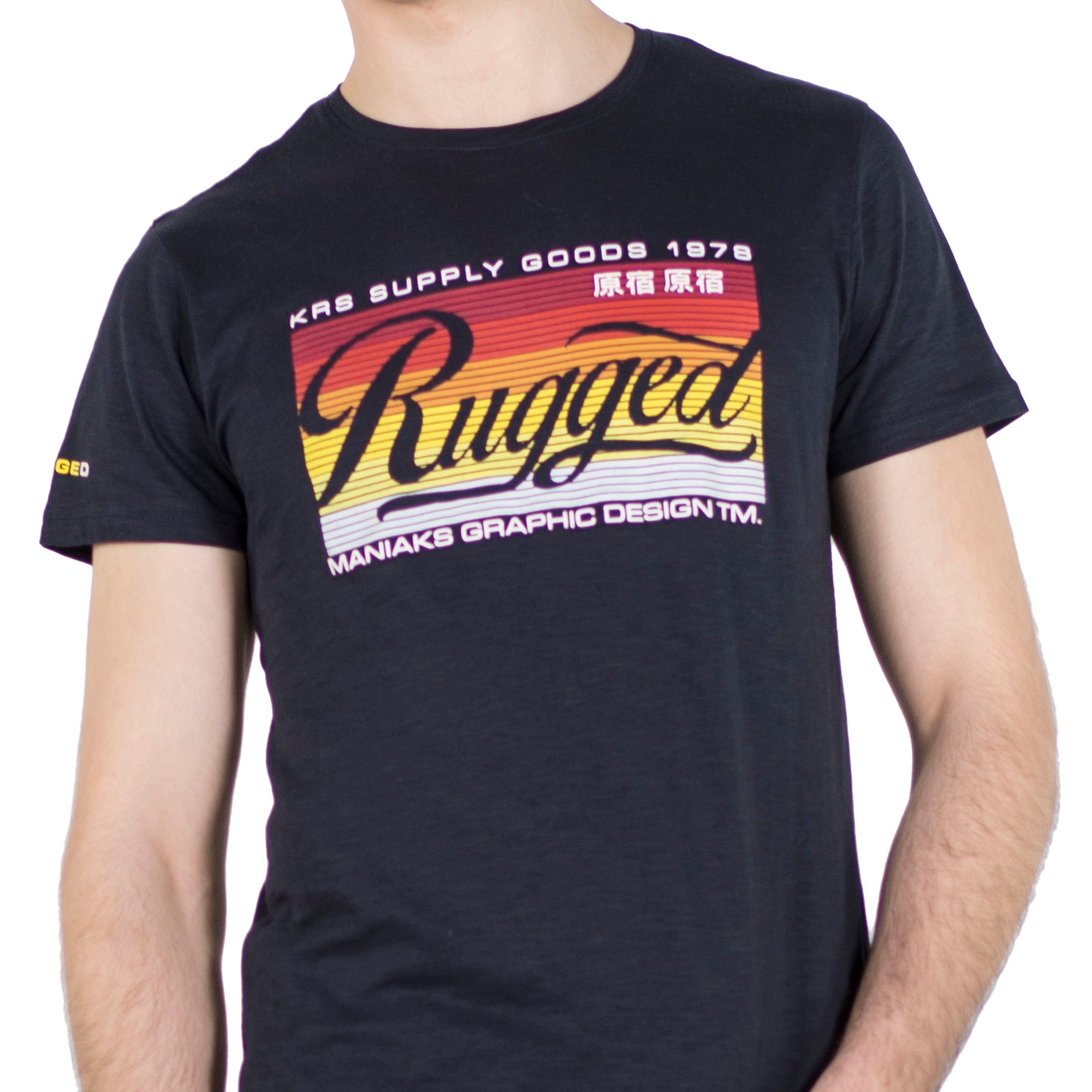 Camiseta Hombre Manga Corta Estampado Gráfico en el Pecho – Koroshi 2011MC26