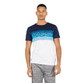 Camiseta Hombre Manga Corta Bloques de Color y Texto – Koroshi 2011MC28