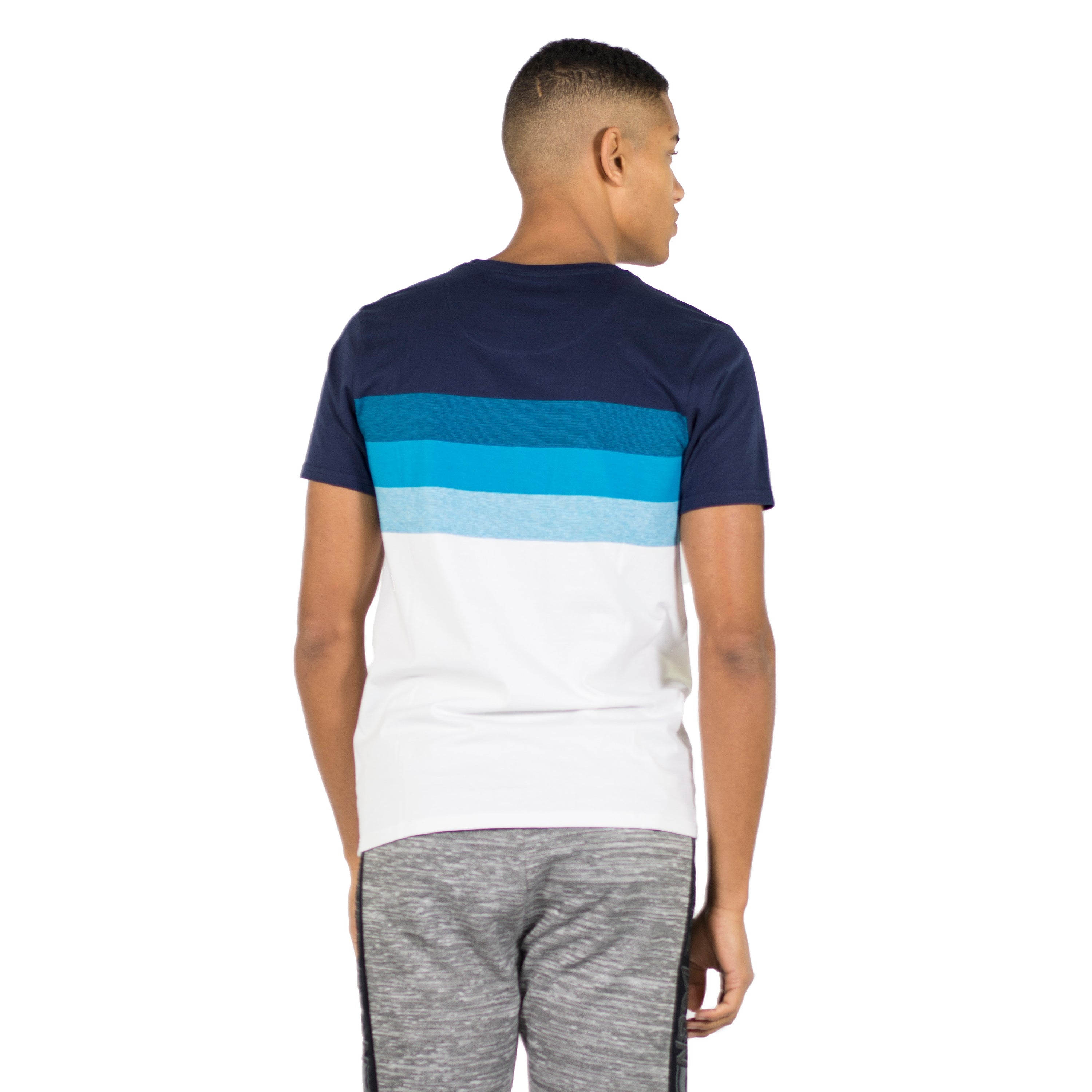 Camiseta Hombre Manga Corta Bloques de Color y Texto – Koroshi 2011MC28