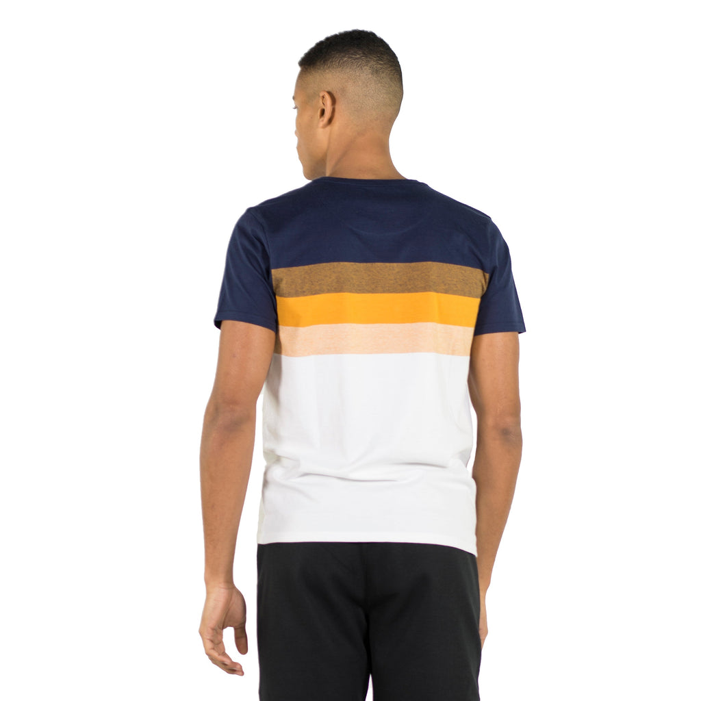 Camiseta Hombre Manga Corta Bloques de Color y Texto – Koroshi 2011MC28