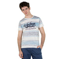 Camiseta Hombre Manga Corta Rayas Estampadas y Texto – Koroshi 2011MC29