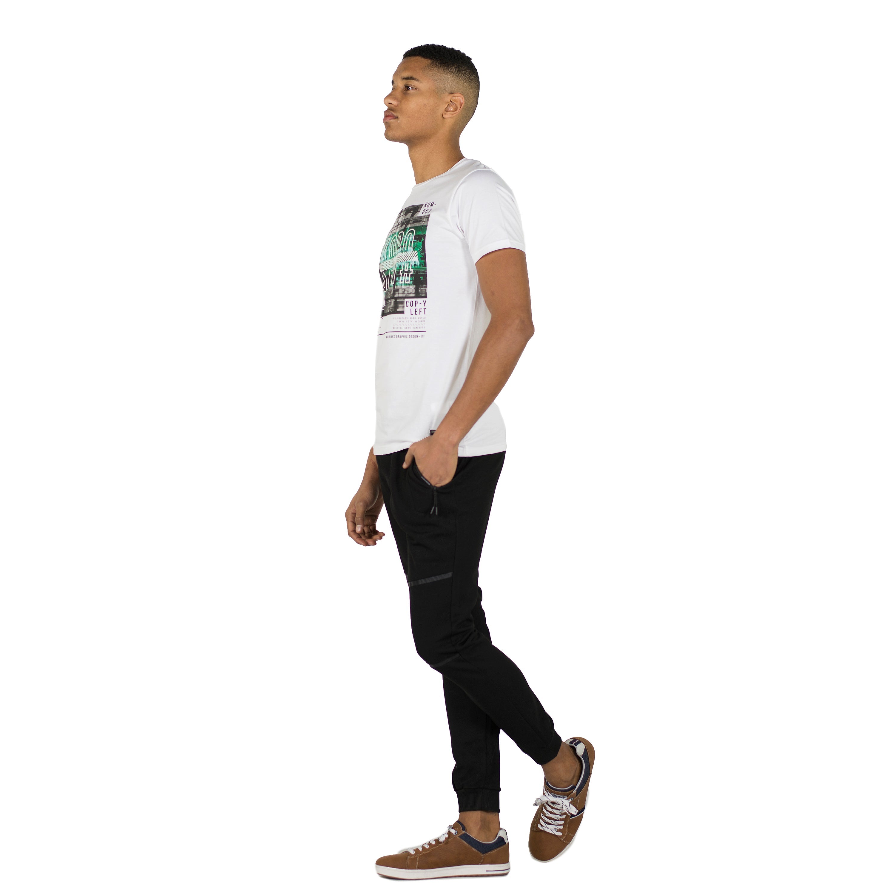 Camiseta Hombre Manga Corta Estampado Gráfico – Koroshi 2011MC30