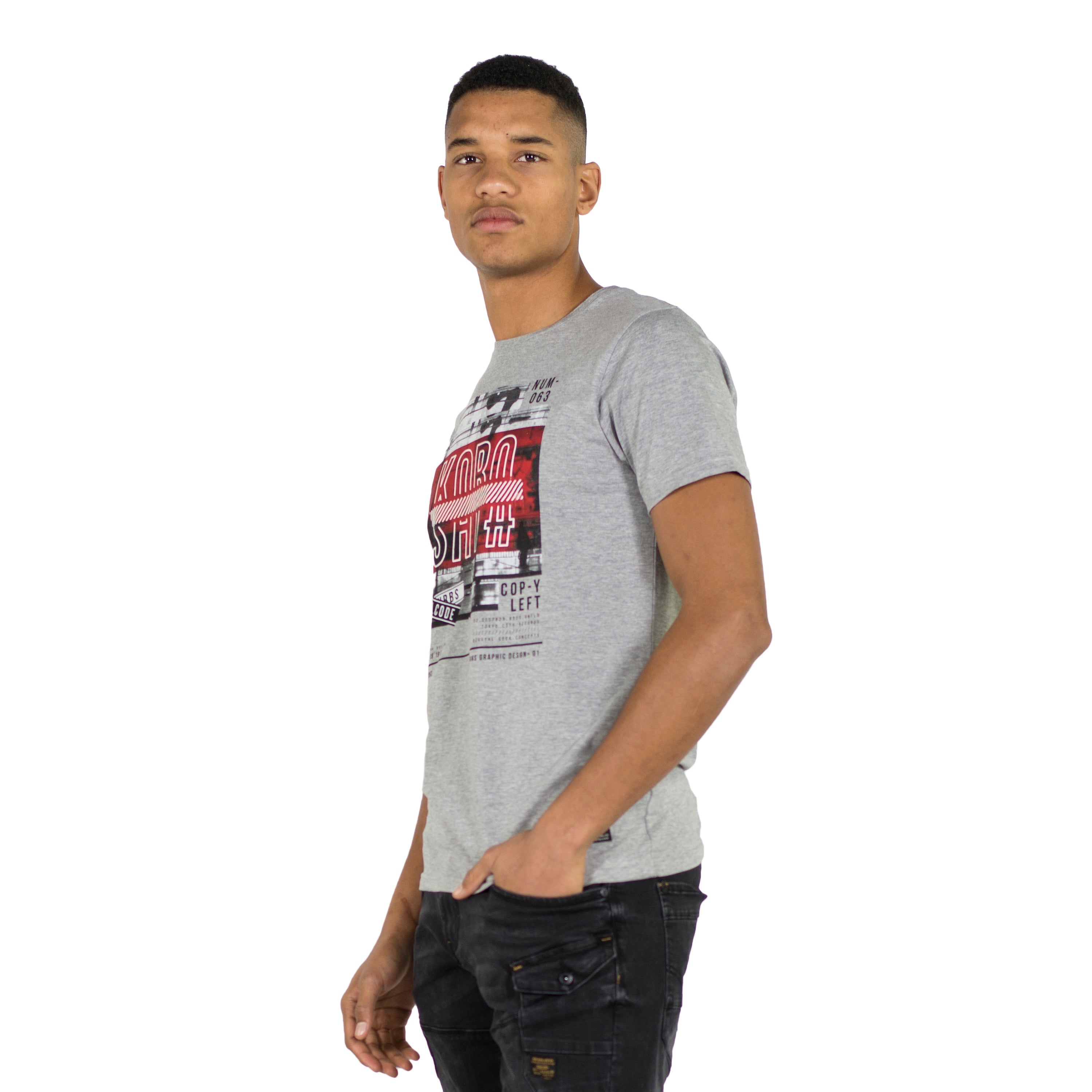 Camiseta Hombre Manga Corta Estampado Gráfico – Koroshi 2011MC30