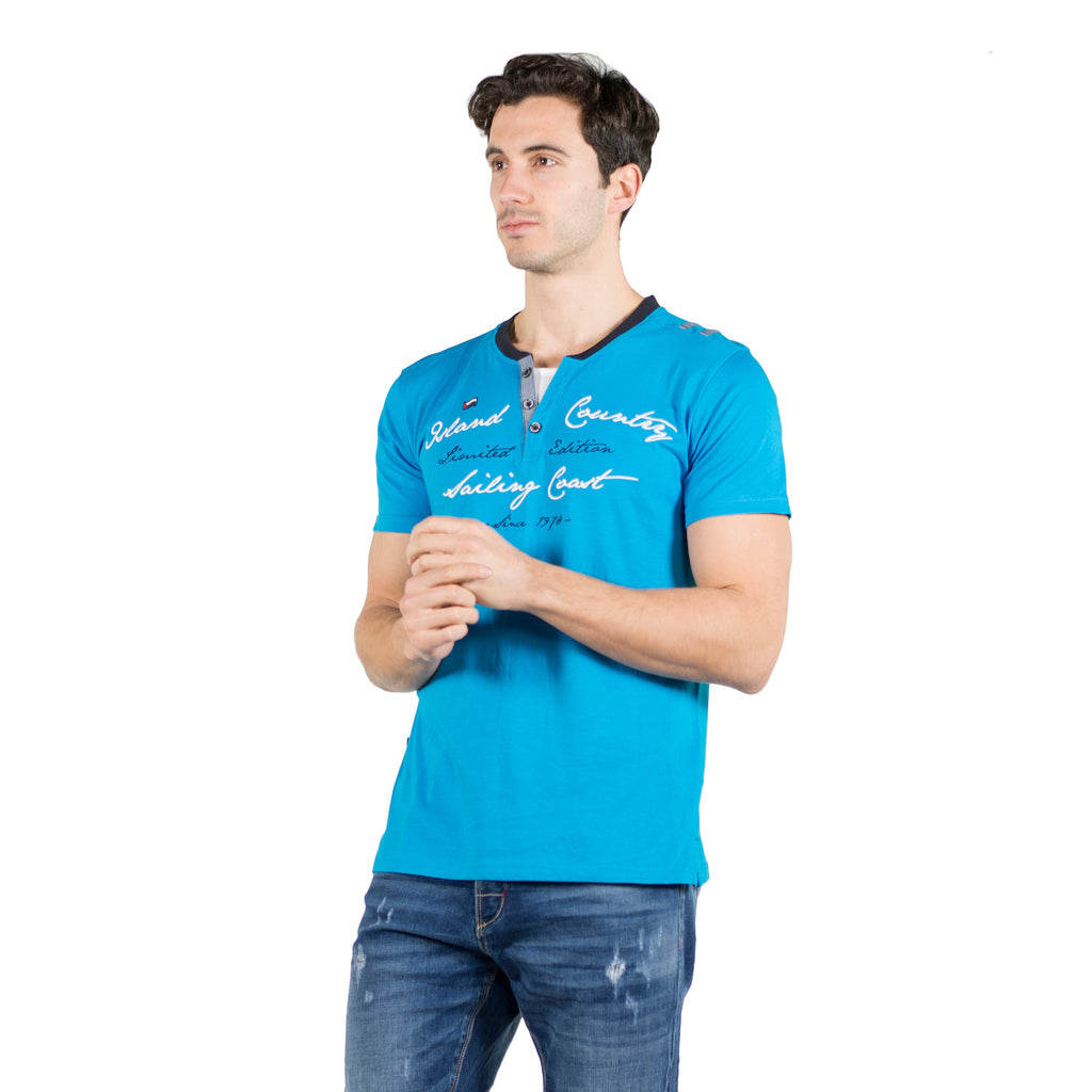 Camiseta Hombre Cuello Panadero Bordada – Koroshi 2011MC49