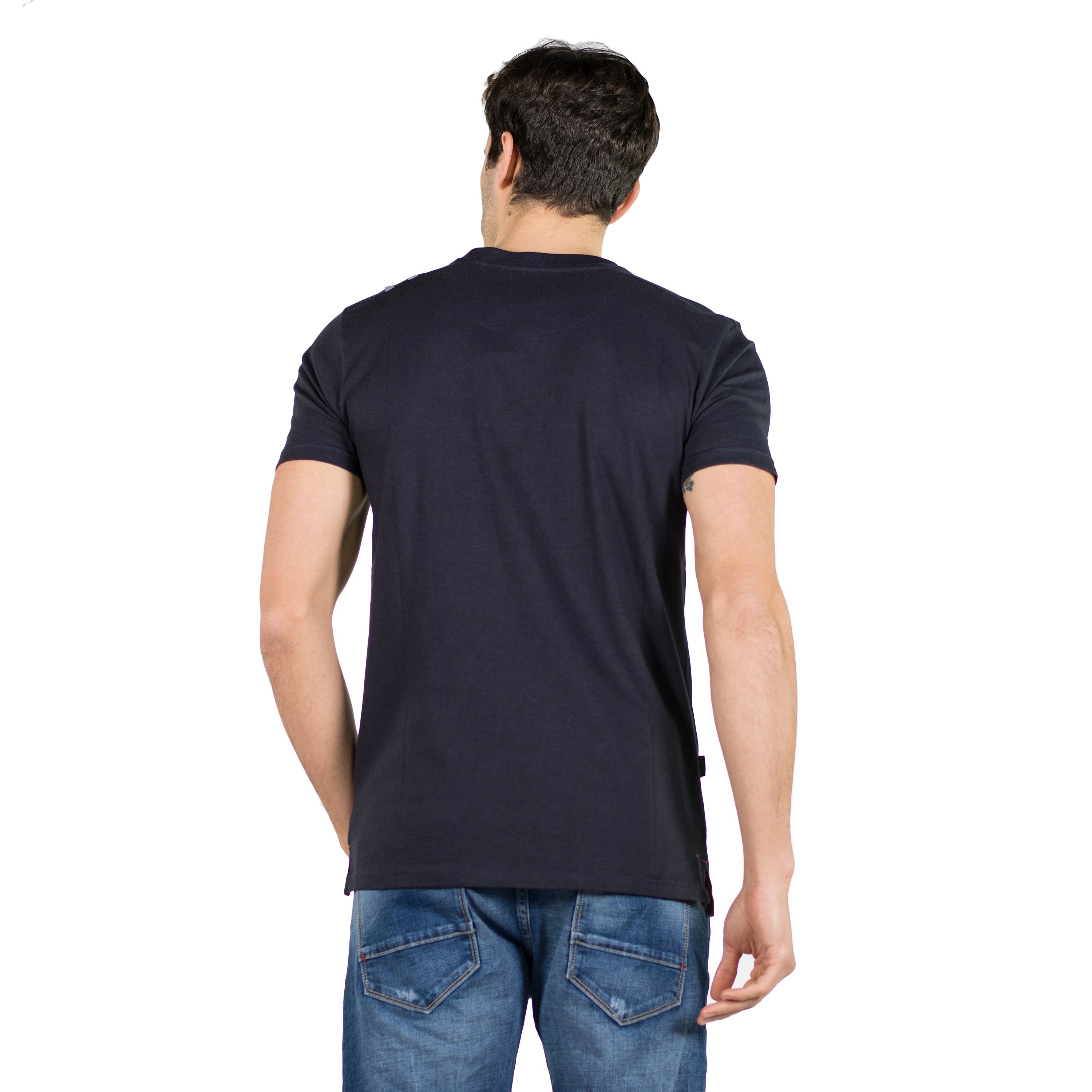 Camiseta Hombre Cuello Panadero Bordada – Koroshi 2011MC49