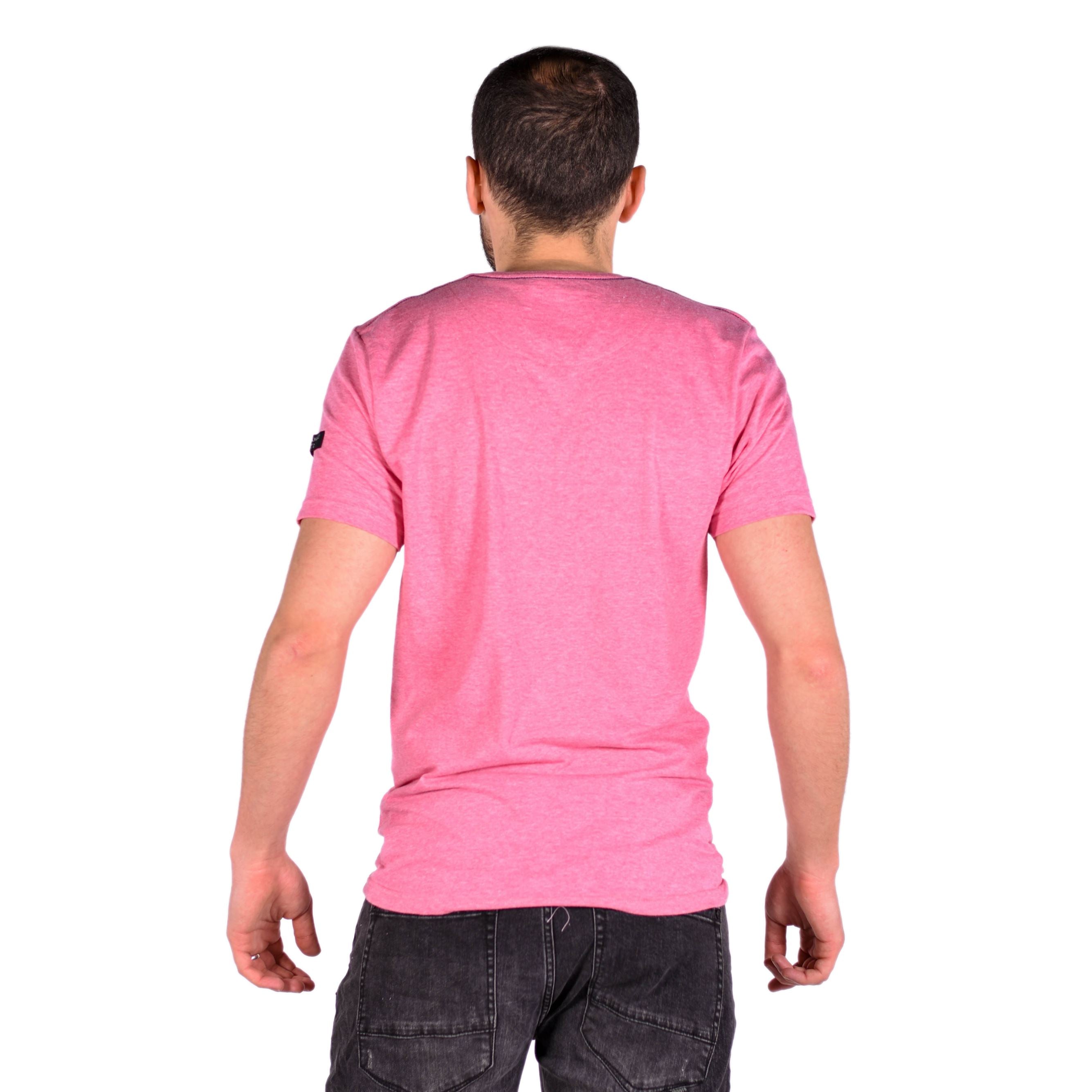Camiseta Hombre Manga Corta Jaspeada Estampada – Koroshi 2011MC61