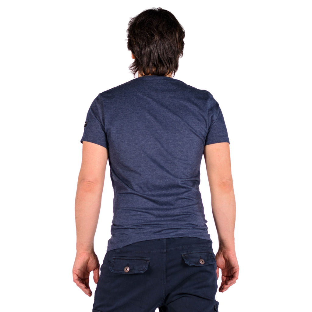 Camiseta Hombre Manga Corta Jaspeada Estampada – Koroshi 2011MC61