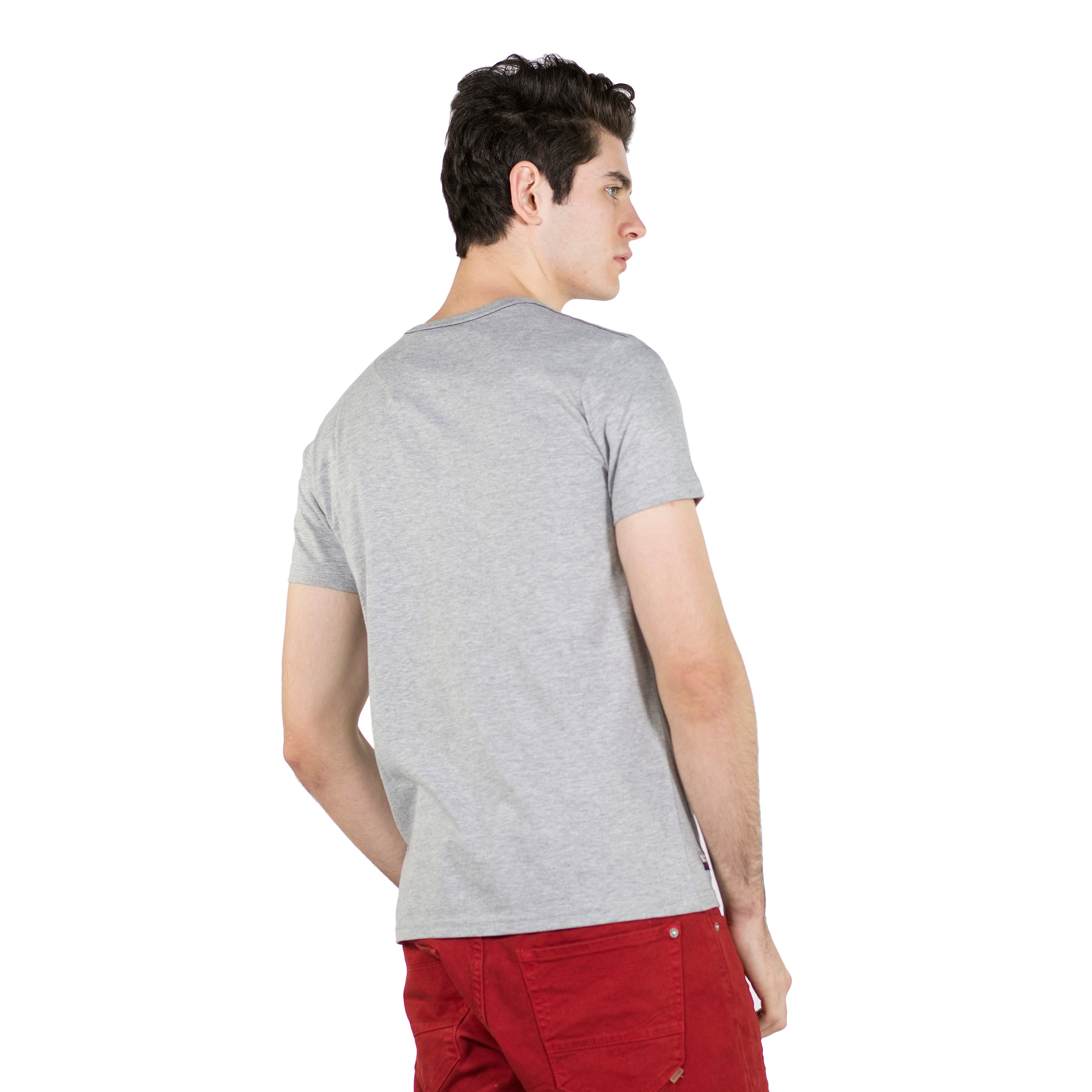 Camiseta Hombre Manga Corta Jaspeada Estampada – Koroshi 2011MC61
