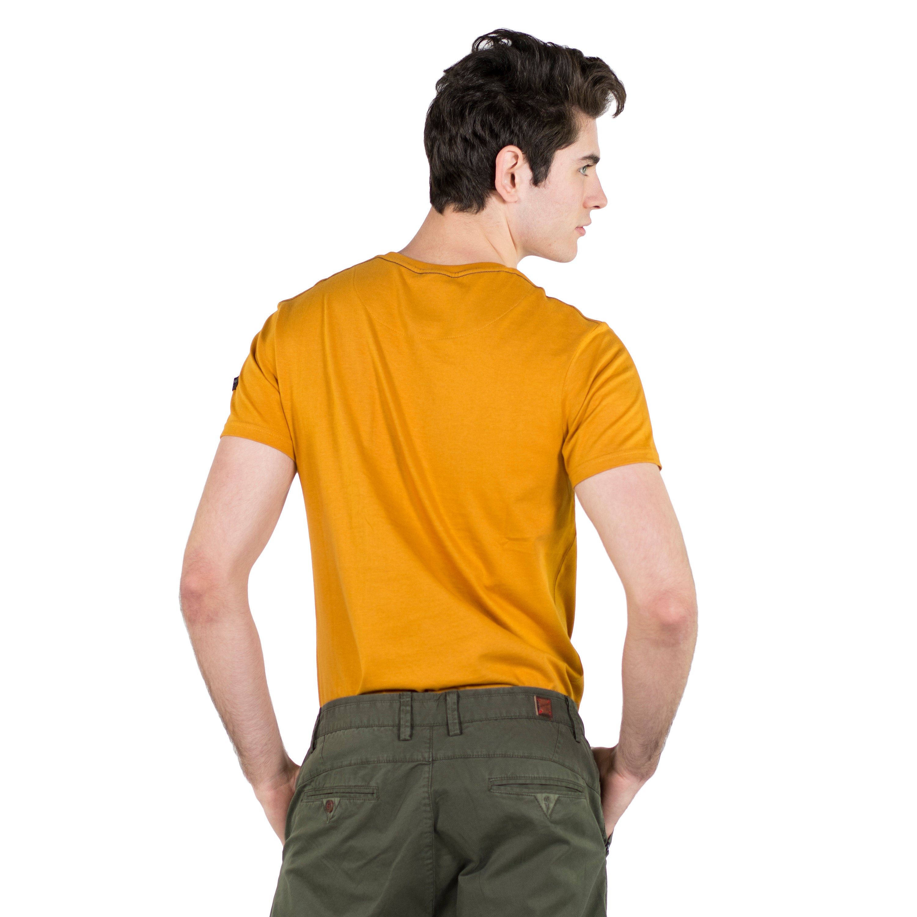 Camiseta Hombre Manga Corta Jaspeada Estampada – Koroshi 2011MC61