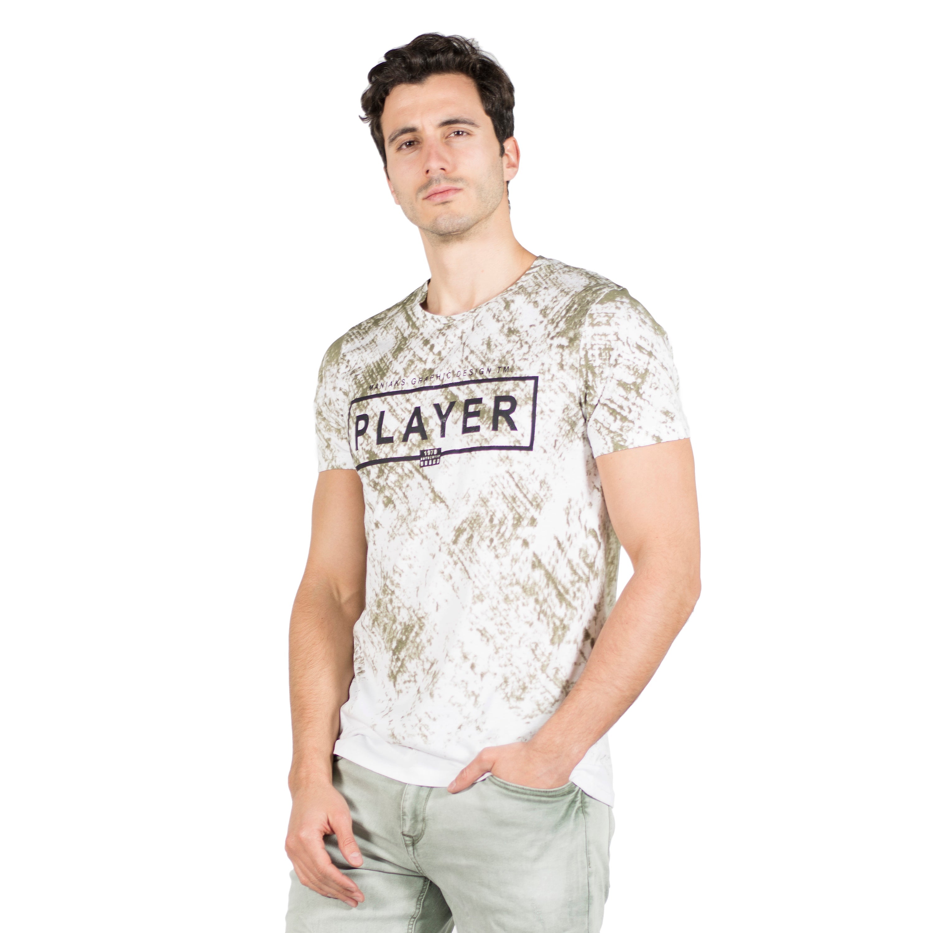 Camiseta Hombre Manga Corta Estampado Player – Koroshi 2011MC65