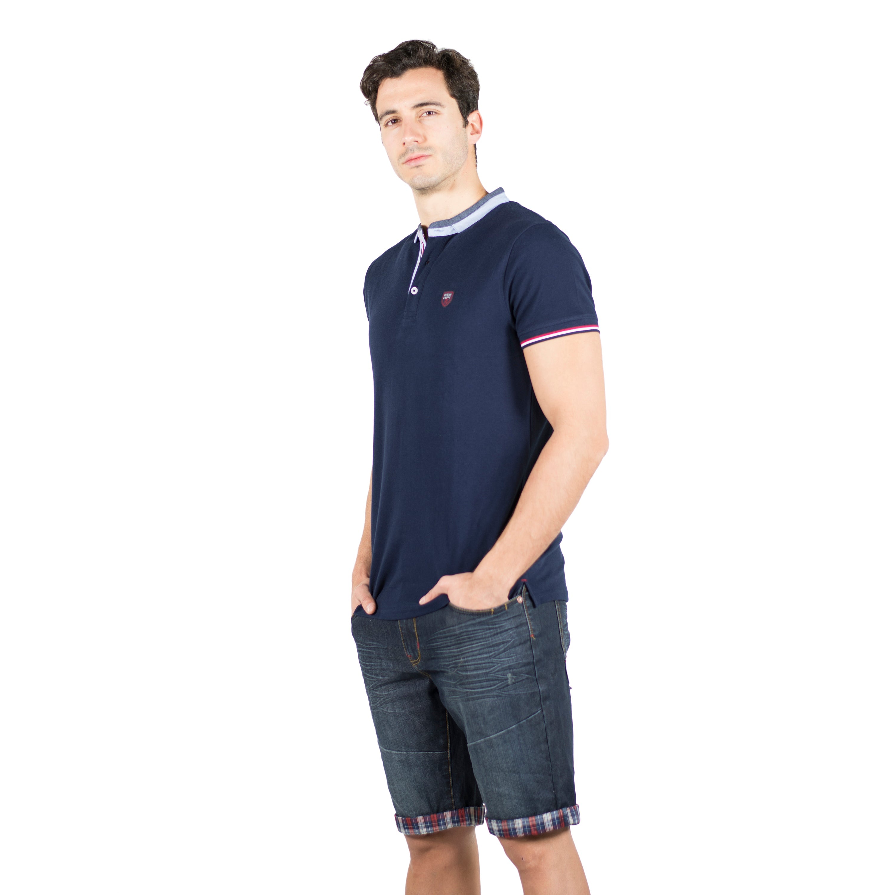 Polo Hombre Manga Corta Piqué Cuello Mao – Koroshi 2011PC05