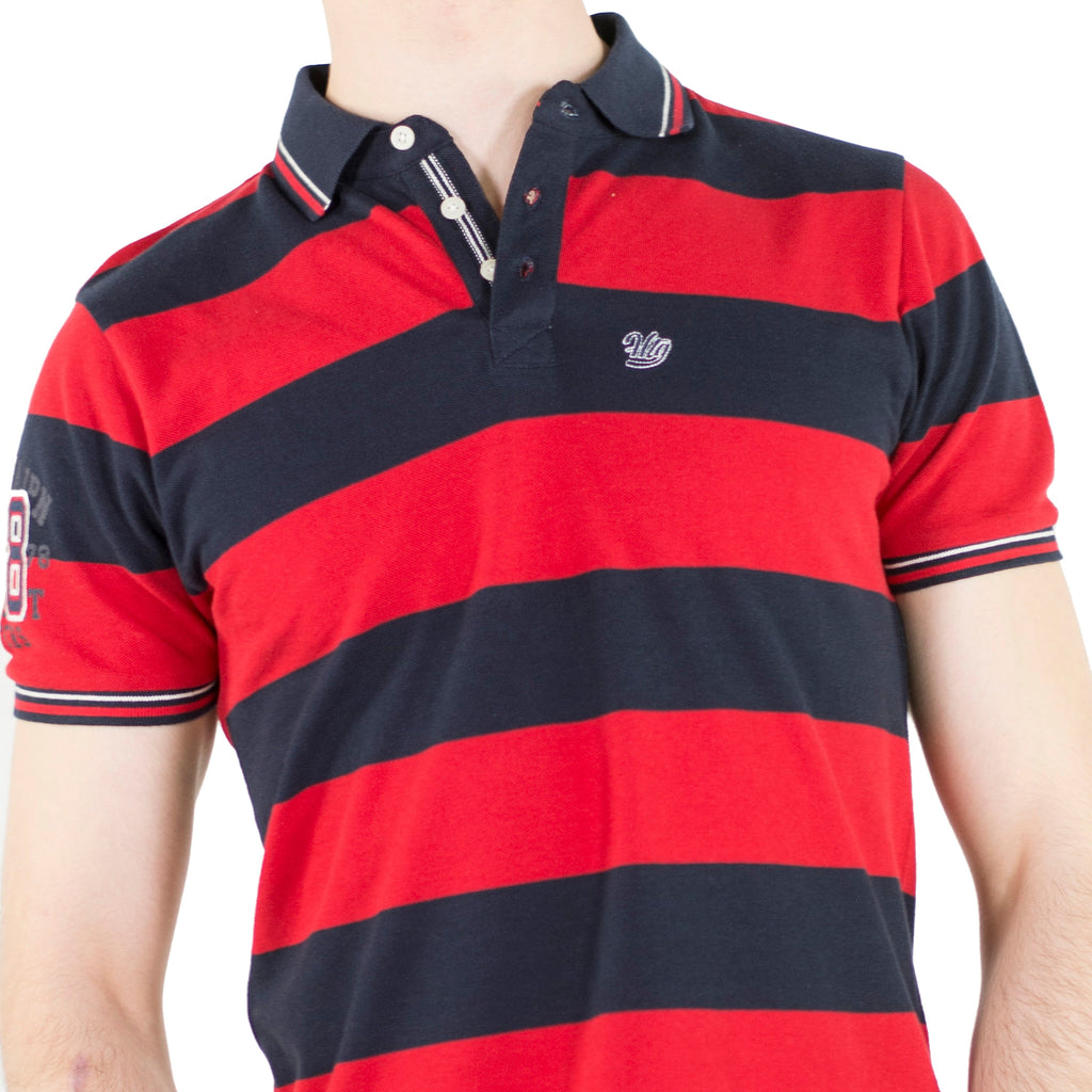 Polo Hombre Manga Corta Piqué Rayas – Koroshi 2011PC09