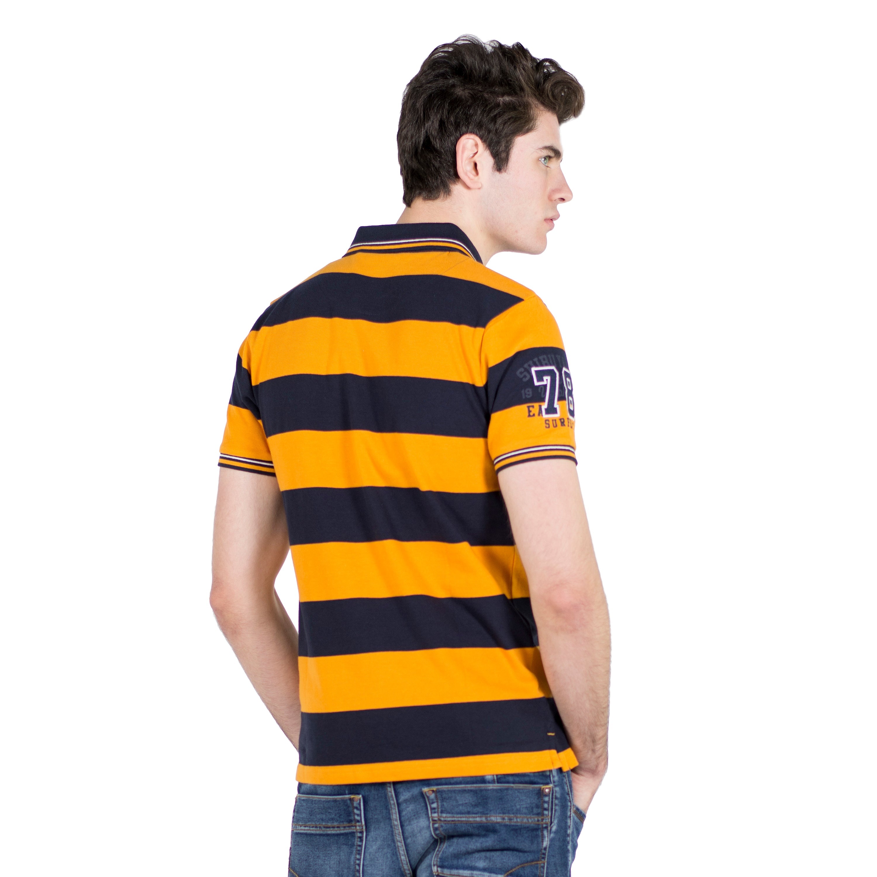 Polo Hombre Manga Corta Piqué Rayas – Koroshi 2011PC09