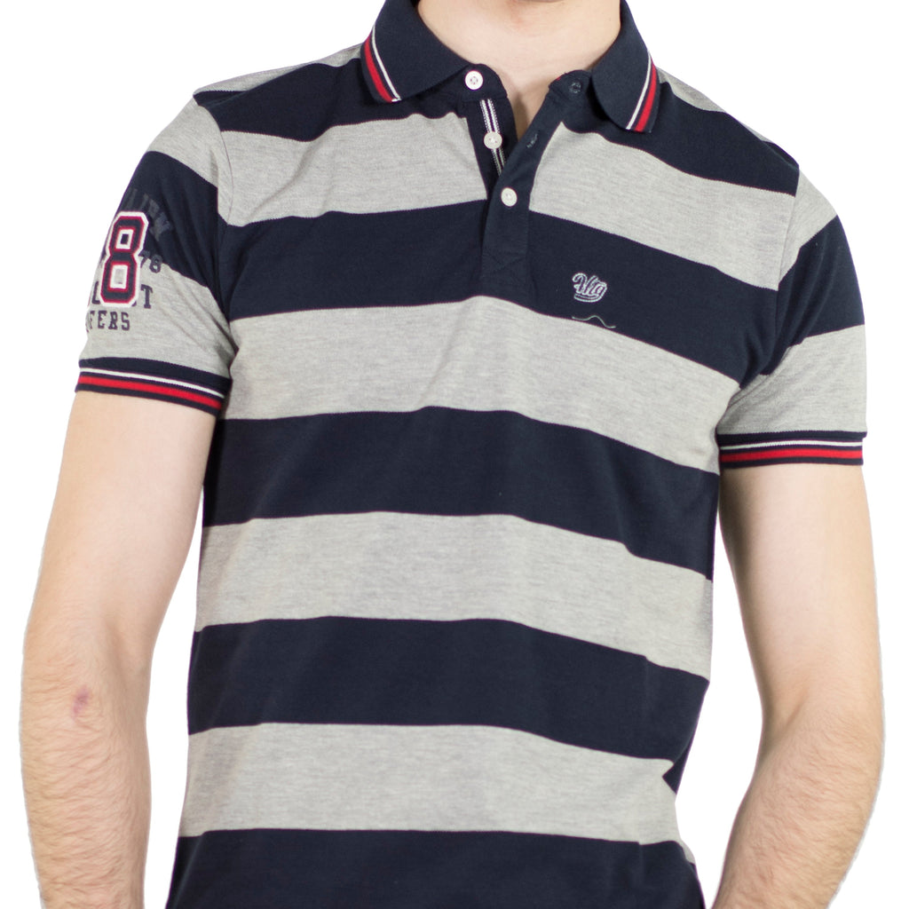 Polo Hombre Manga Corta Piqué Rayas – Koroshi 2011PC09