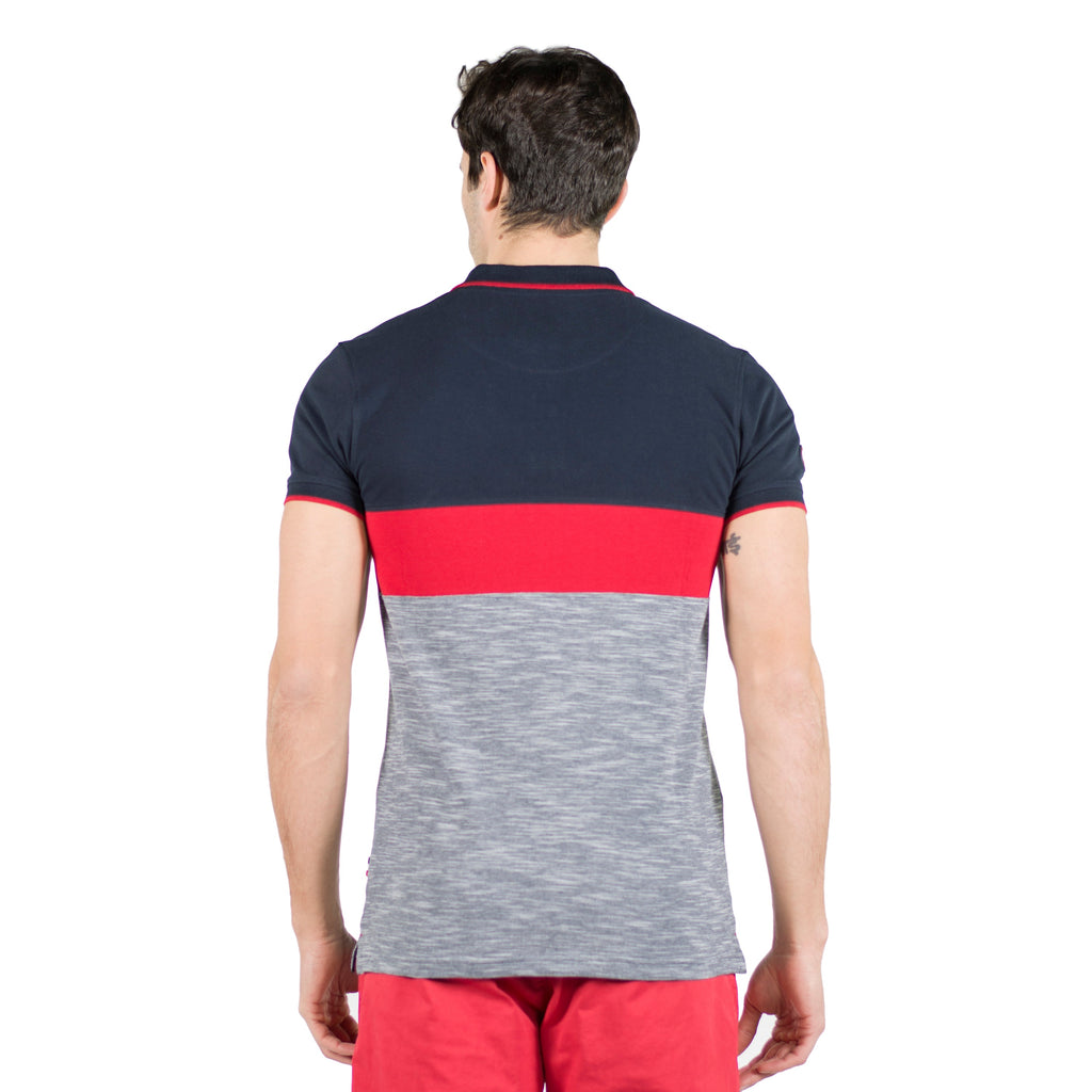 Polo Hombre Piqué Manga Corta Color Block – Koroshi 2011PC11