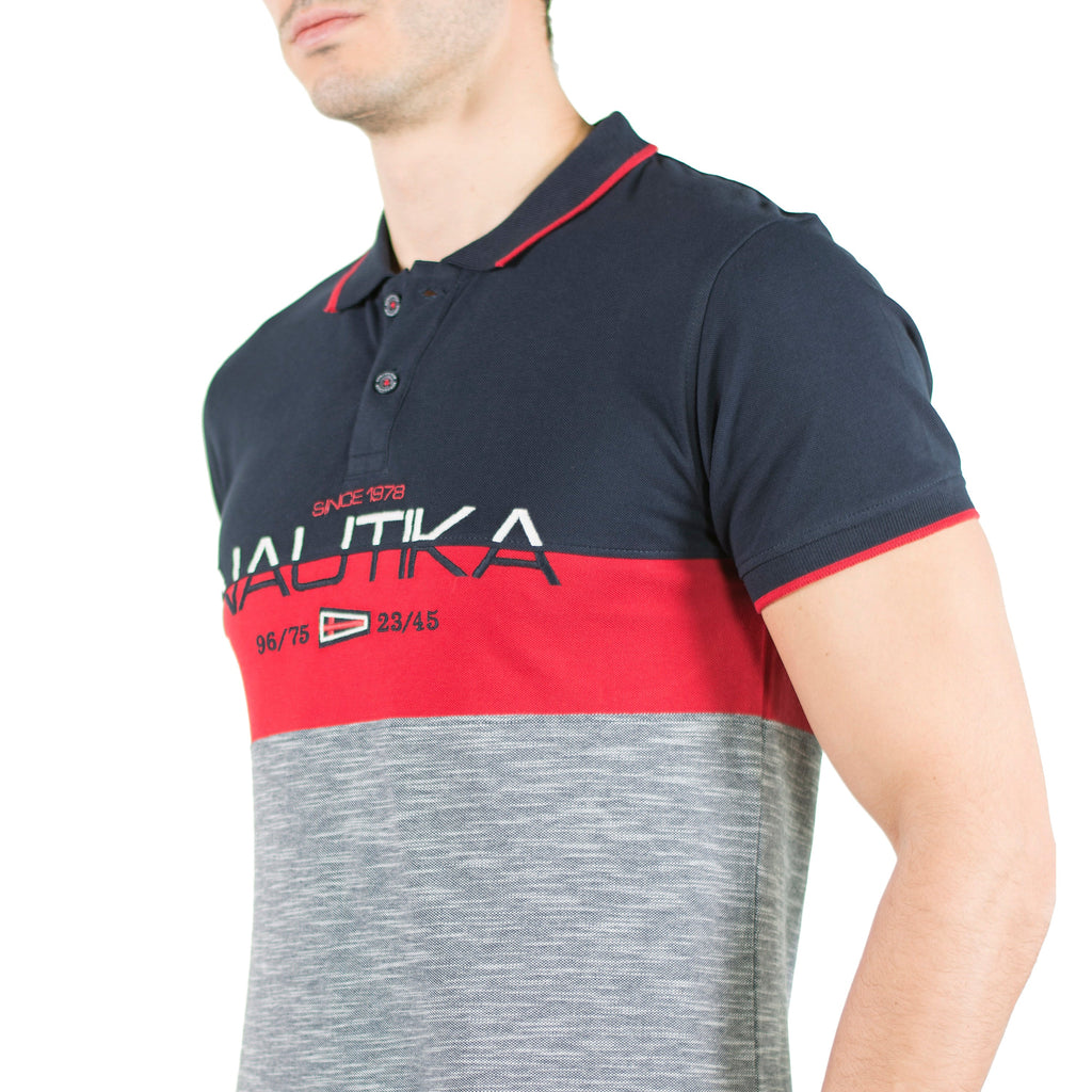 Polo Hombre Piqué Manga Corta Color Block – Koroshi 2011PC11