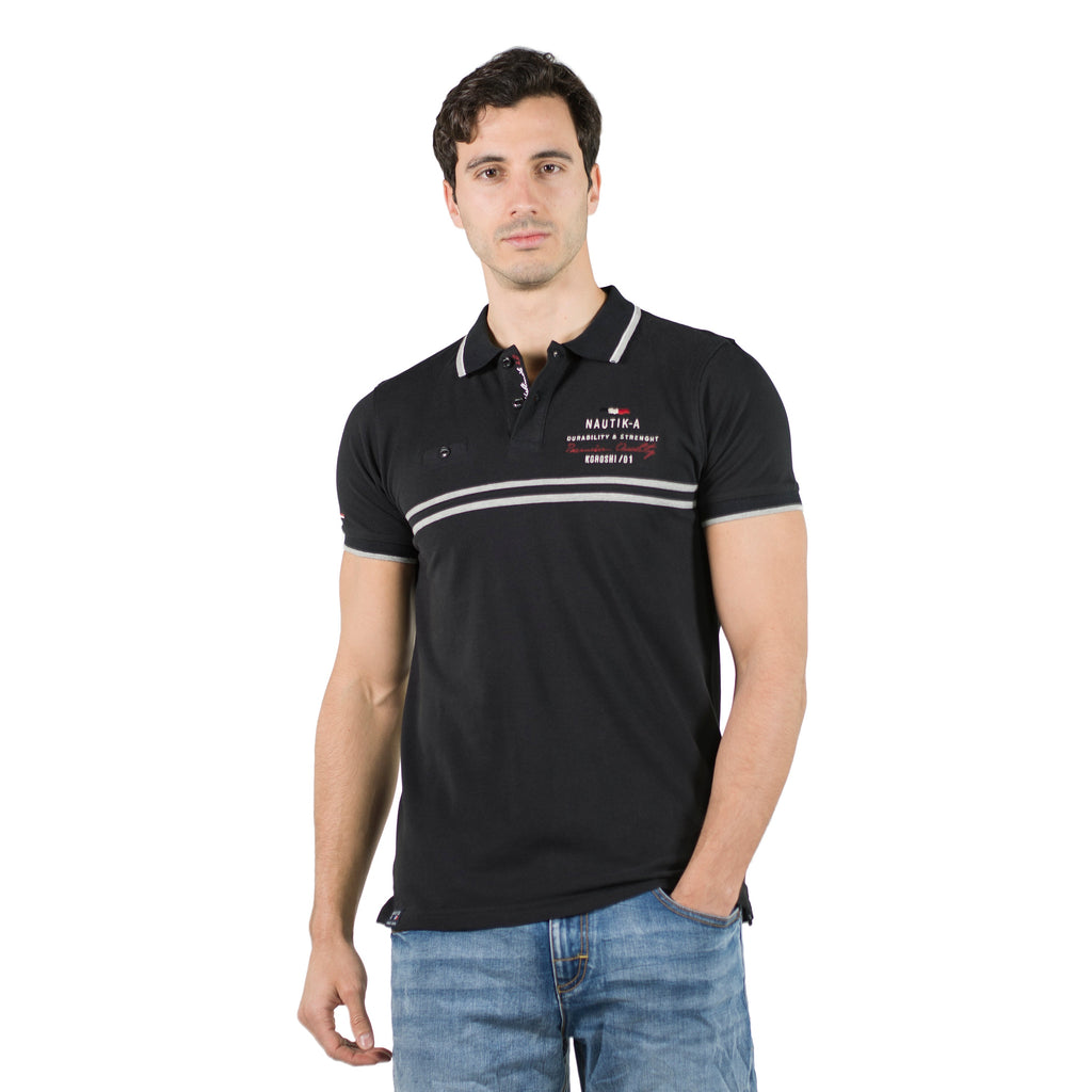 Polo Hombre Piqué Manga Corta con Cinta en Pecho – Koroshi 2011PC15