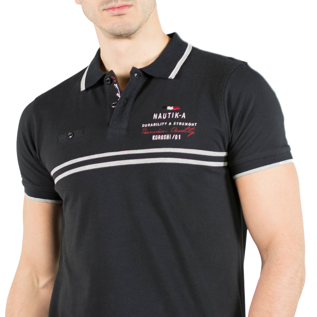 Polo Hombre Piqué Manga Corta con Cinta en Pecho – Koroshi 2011PC15