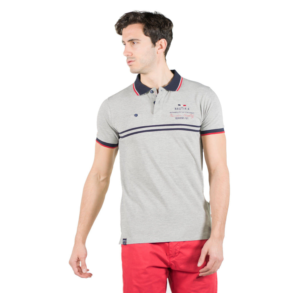 Polo Hombre Piqué Manga Corta con Cinta en Pecho – Koroshi 2011PC15