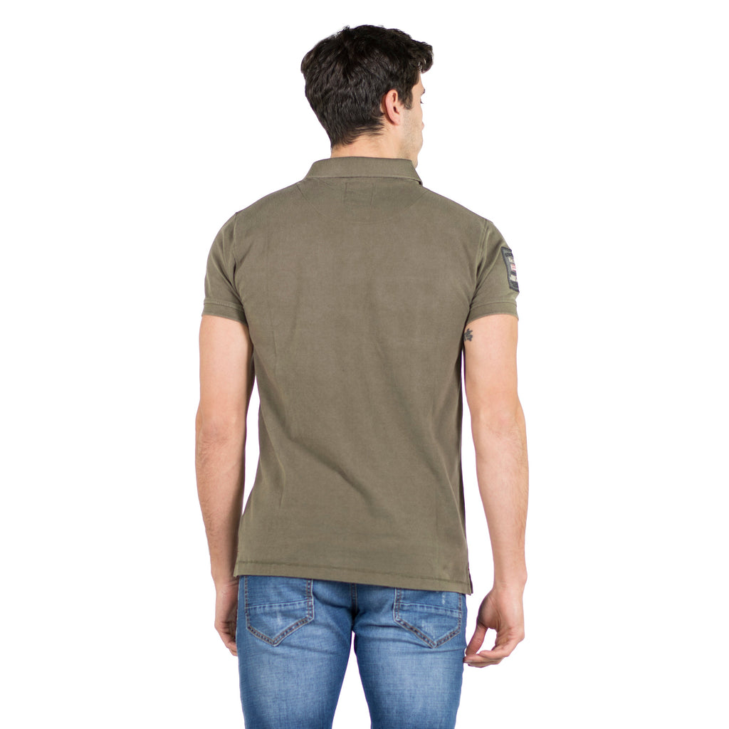 Polo Hombre Piqué Manga Corta con Bolsillo y Estampado – Koroshi 2011PC18