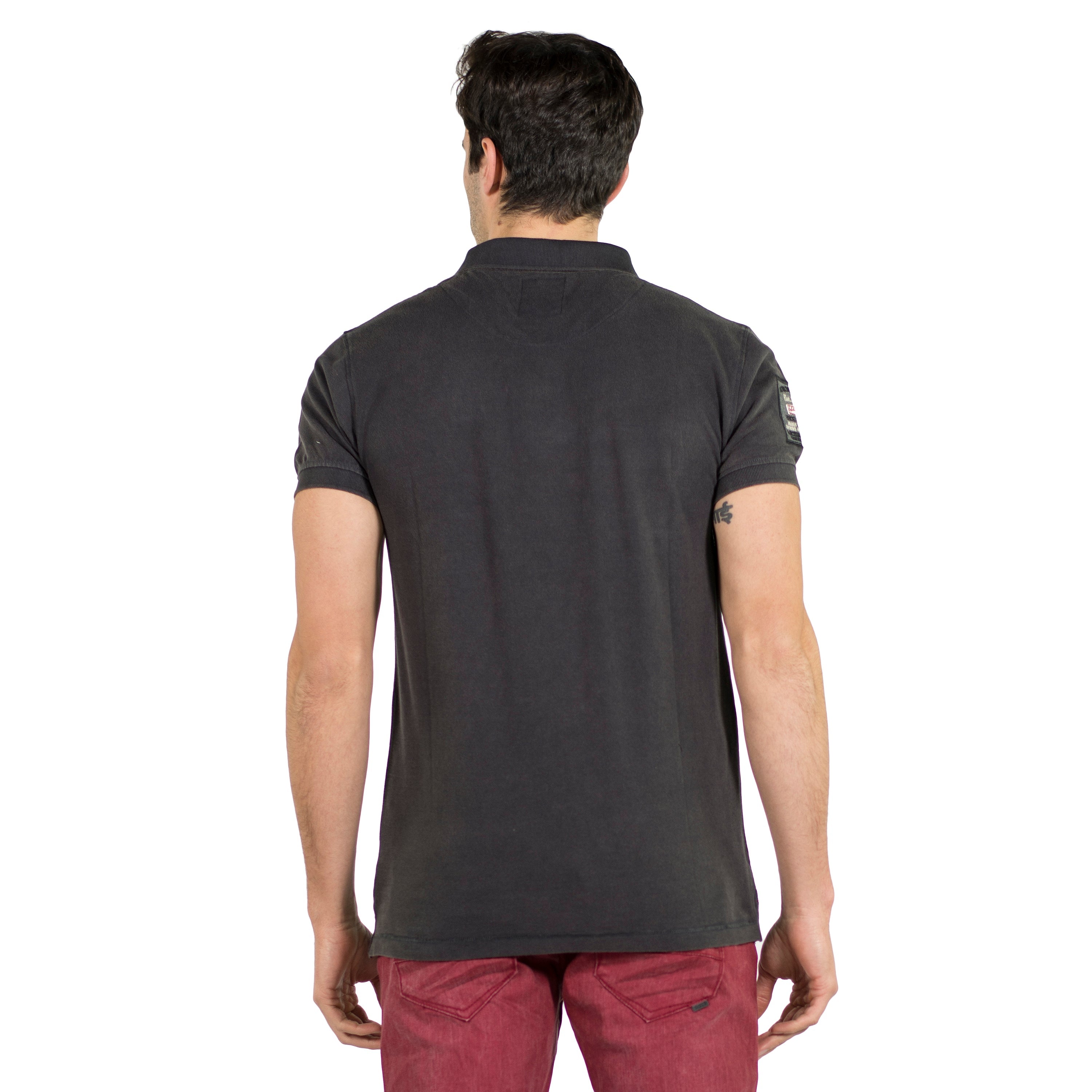Polo Hombre Piqué Manga Corta con Bolsillo y Estampado – Koroshi 2011PC18