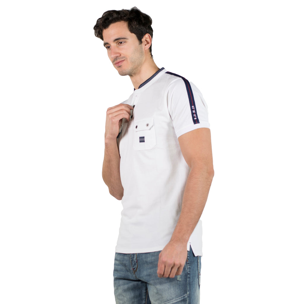 Polo Hombre Cuello Mao Manga Corta con Bolsillos – Koroshi 2011PC26