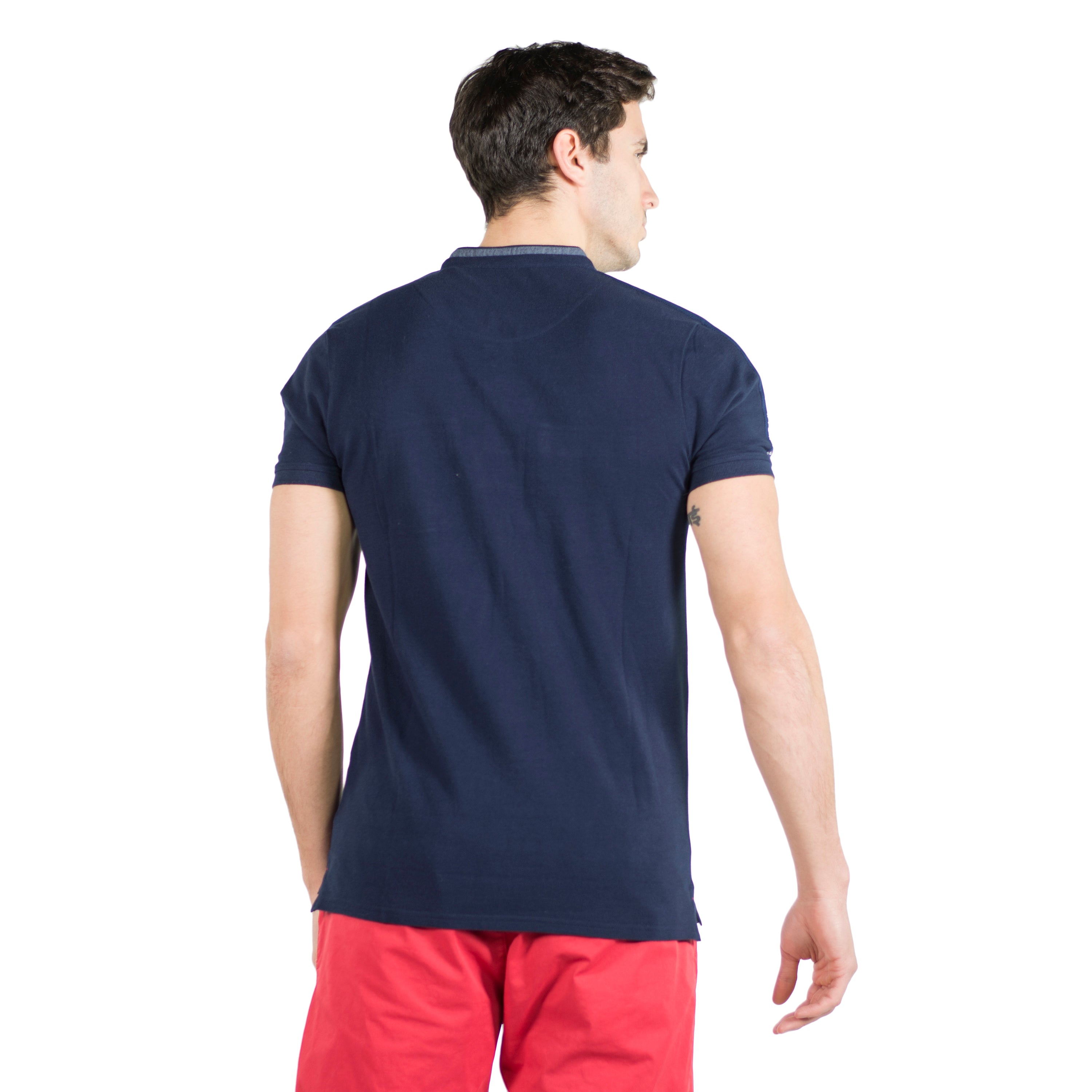 Polo Hombre Cuello Mao Manga Corta con Bolsillos – Koroshi 2011PC26