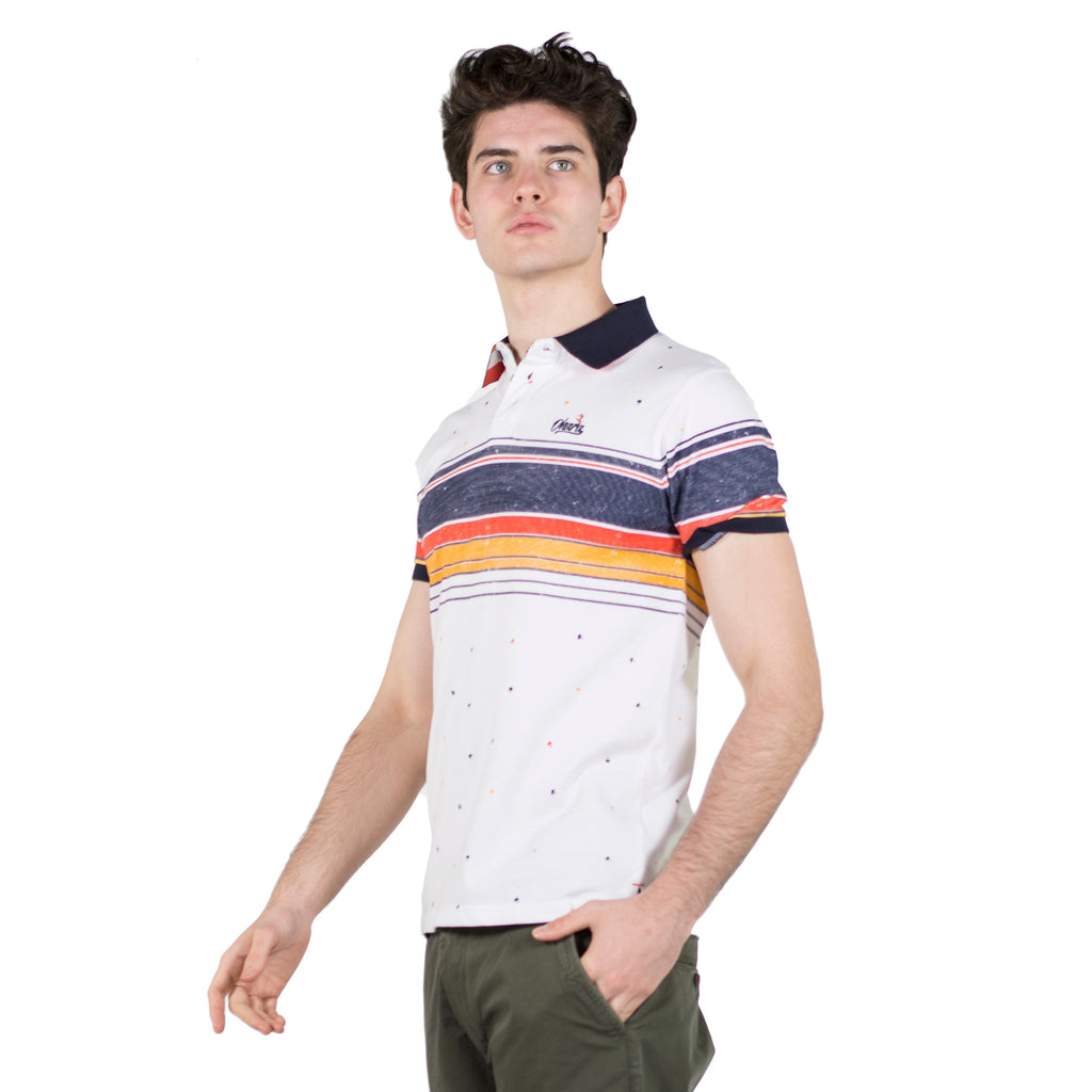 Polo Piqué de Manga Corta Hombre con Rayas – Koroshi 2011PC27