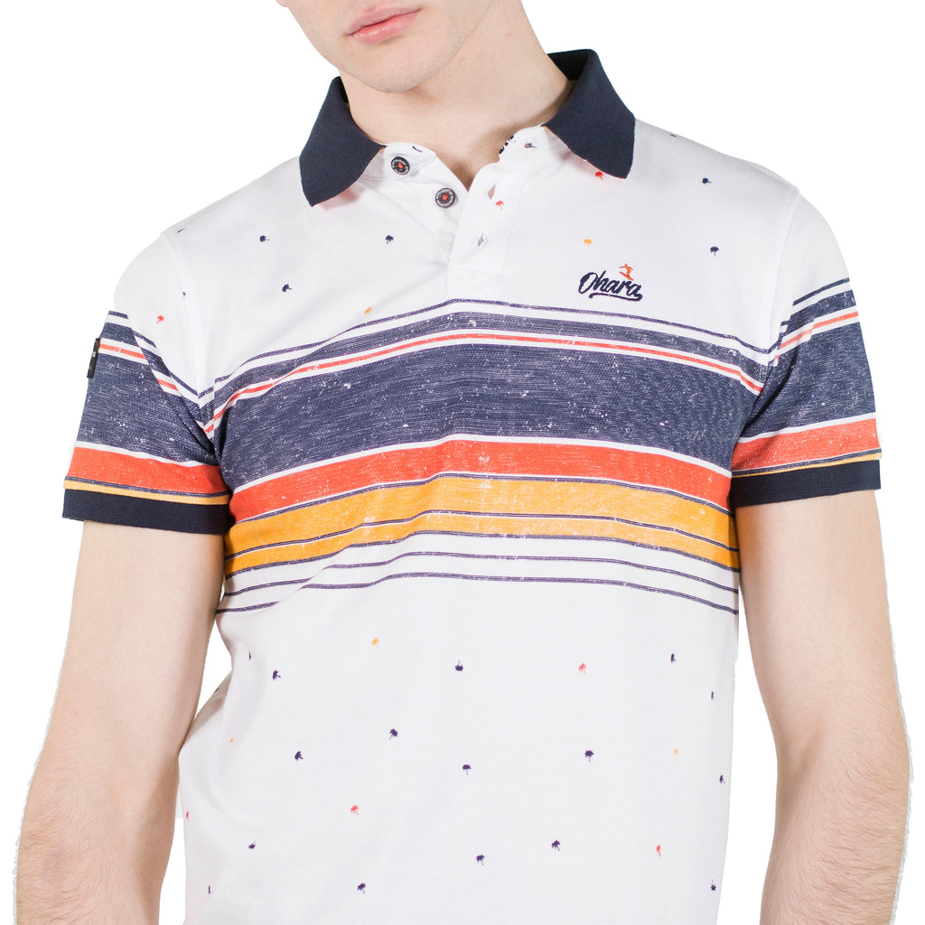 Polo Piqué de Manga Corta Hombre con Rayas – Koroshi 2011PC27
