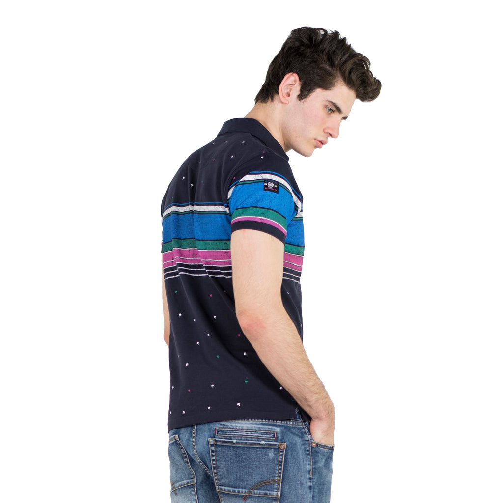 Polo Piqué de Manga Corta Hombre con Rayas – Koroshi 2011PC27