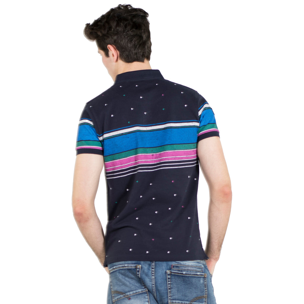 Polo Piqué de Manga Corta Hombre con Rayas – Koroshi 2011PC27