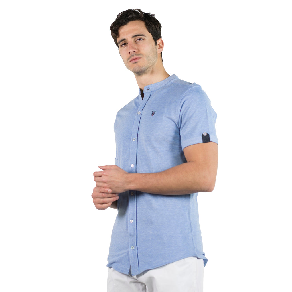 Camisa Hombre Manga Corta Piqué Cuello Mao – Koroshi 2011PC35
