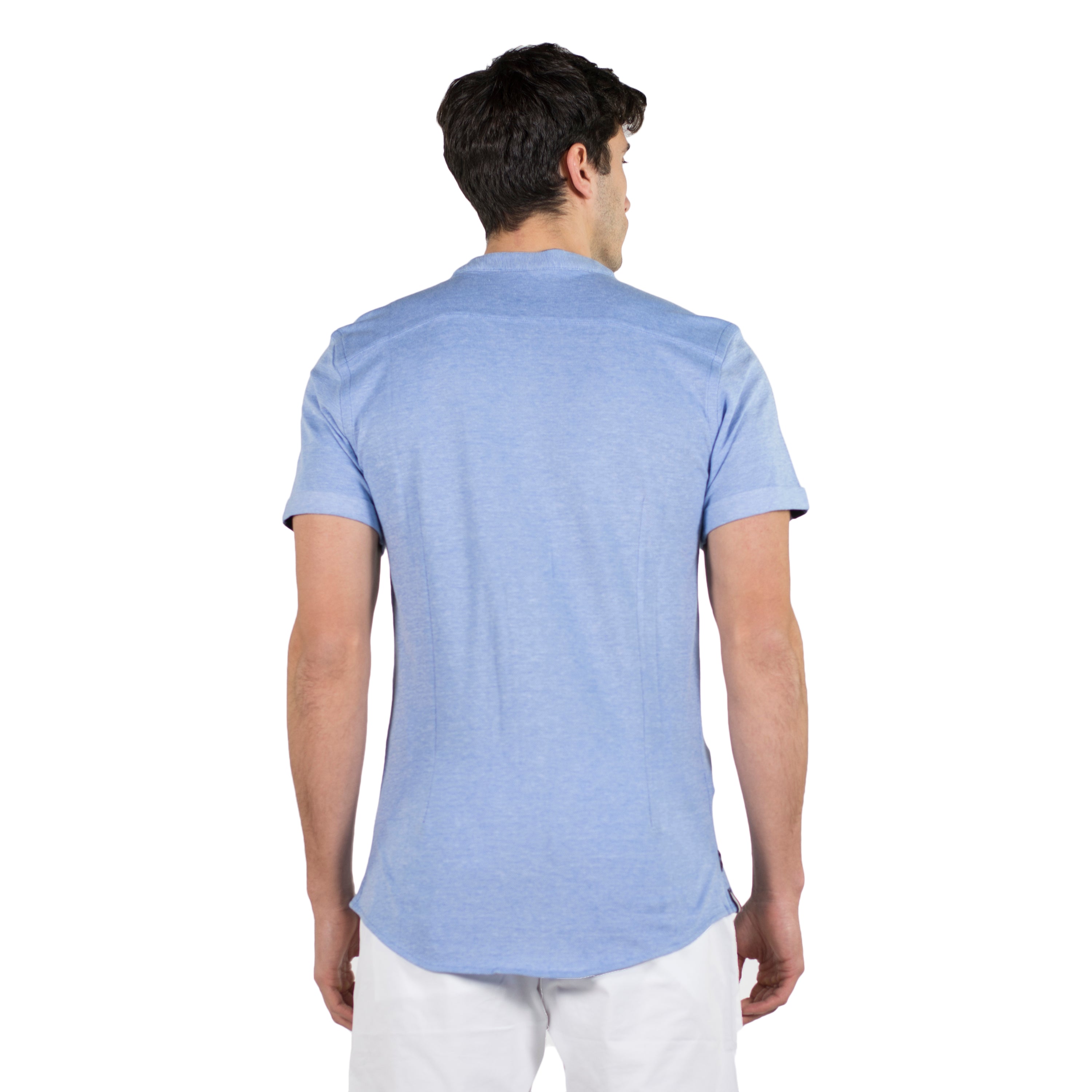 Camisa Hombre Manga Corta Piqué Cuello Mao – Koroshi 2011PC35