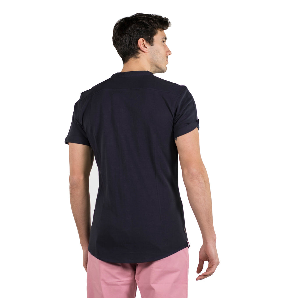 Camisa Hombre Manga Corta Piqué Cuello Mao – Koroshi 2011PC35