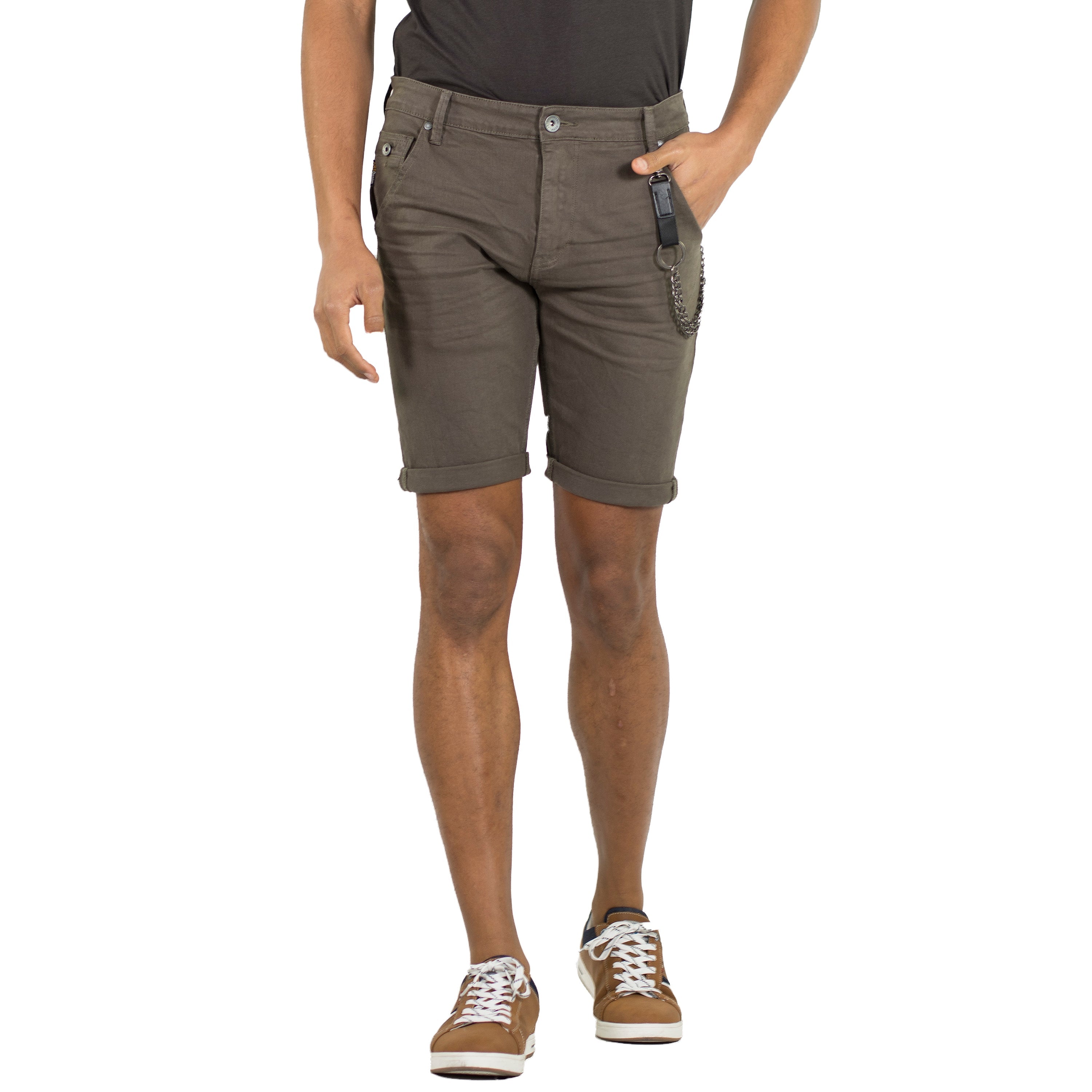 Bermuda Hombre Twill Slim Cadena Extraíble – Koroshi 2011PS03