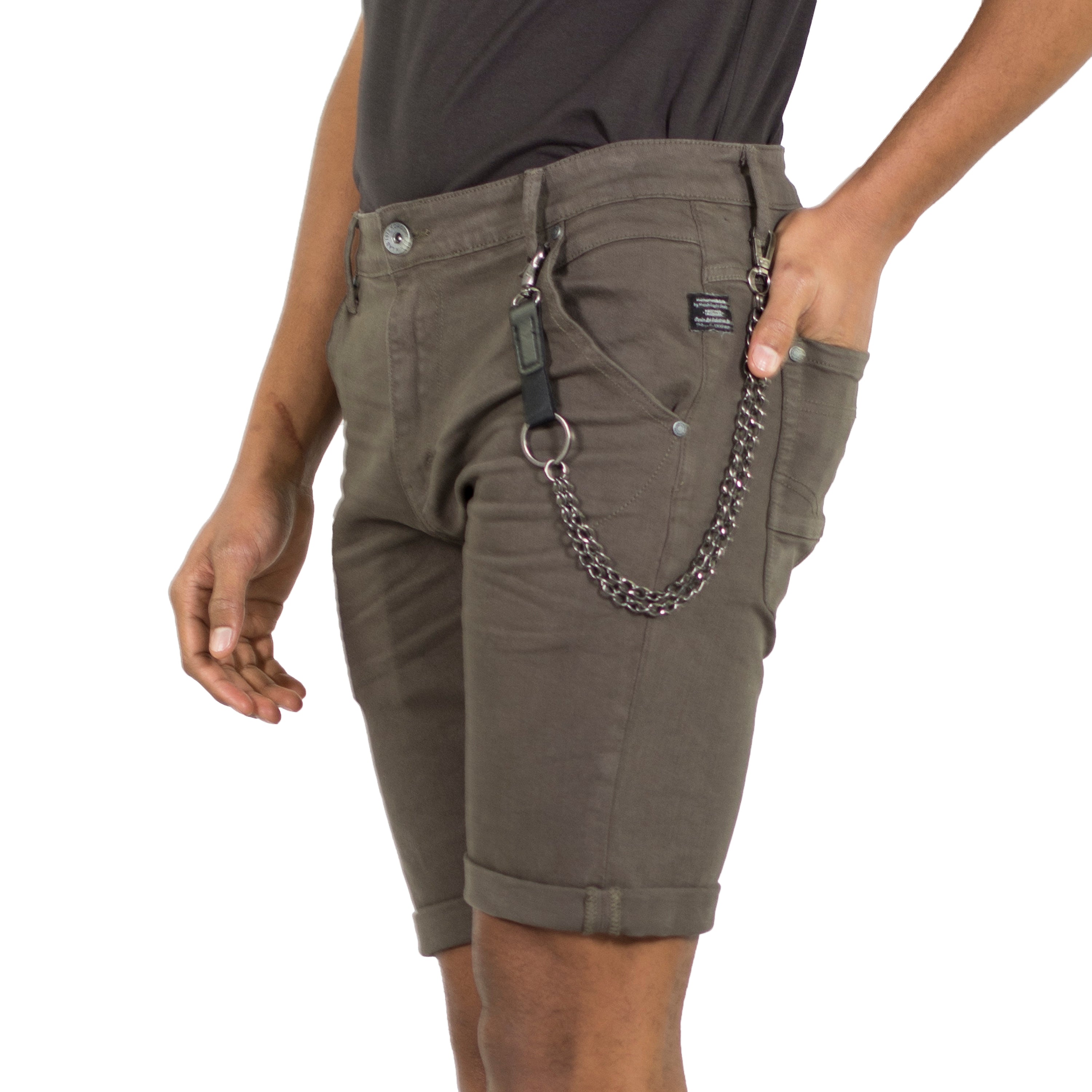 Bermuda Hombre Twill Slim Cadena Extraíble – Koroshi 2011PS03