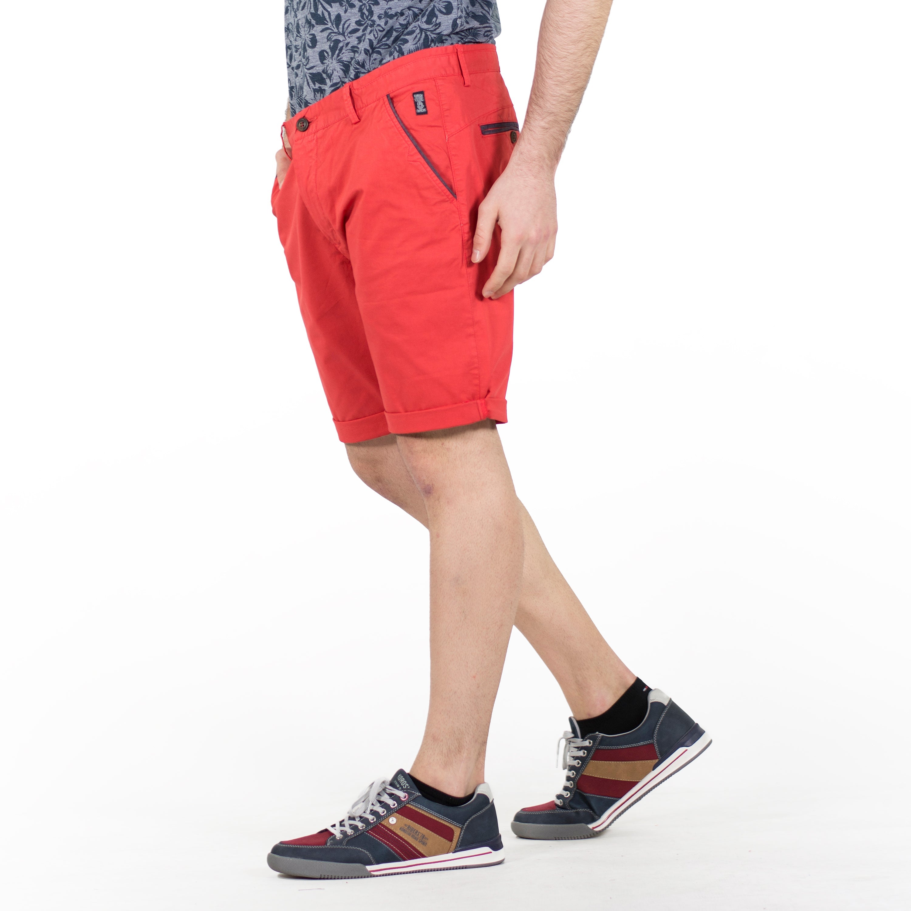 Bermuda Hombre Chino Algodón Ribete Contraste – Koroshi 2011PS06