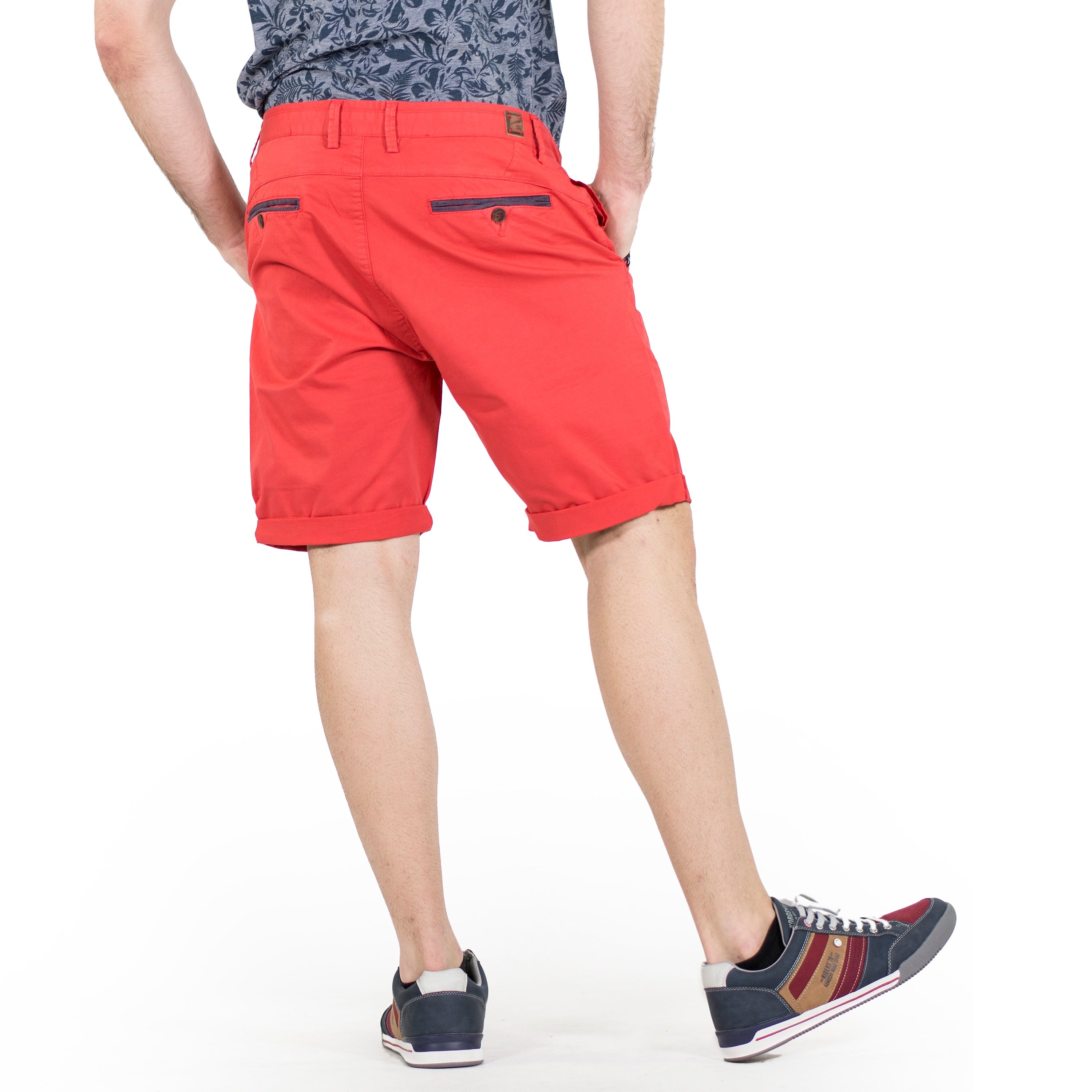 Bermuda Hombre Chino Algodón Ribete Contraste – Koroshi 2011PS06