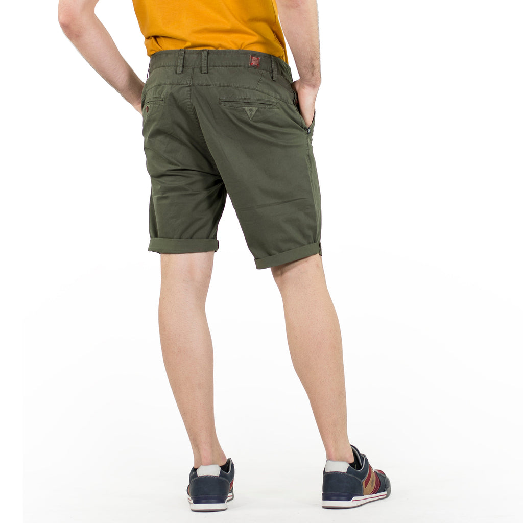 Bermuda Chino con Micro Estampado y Acabado en Vuelta Hombre – Koroshi 2011PS08
