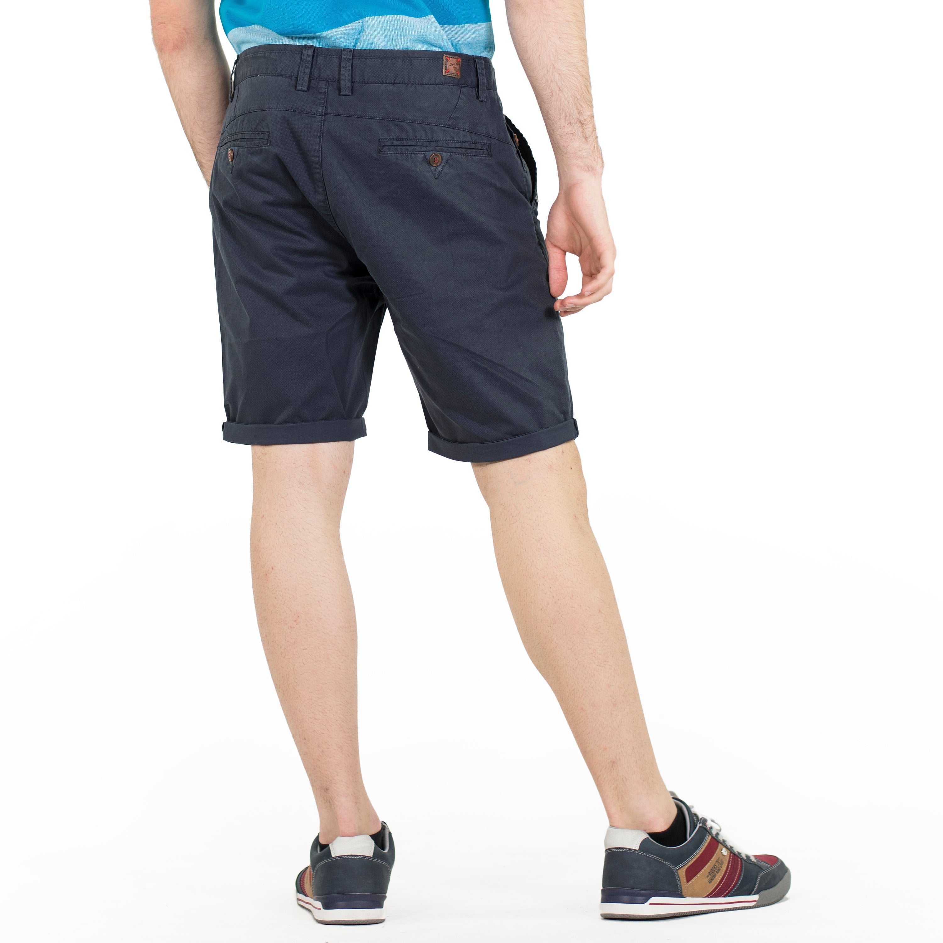 Bermuda Chino con Micro Estampado y Acabado en Vuelta Hombre – Koroshi 2011PS08